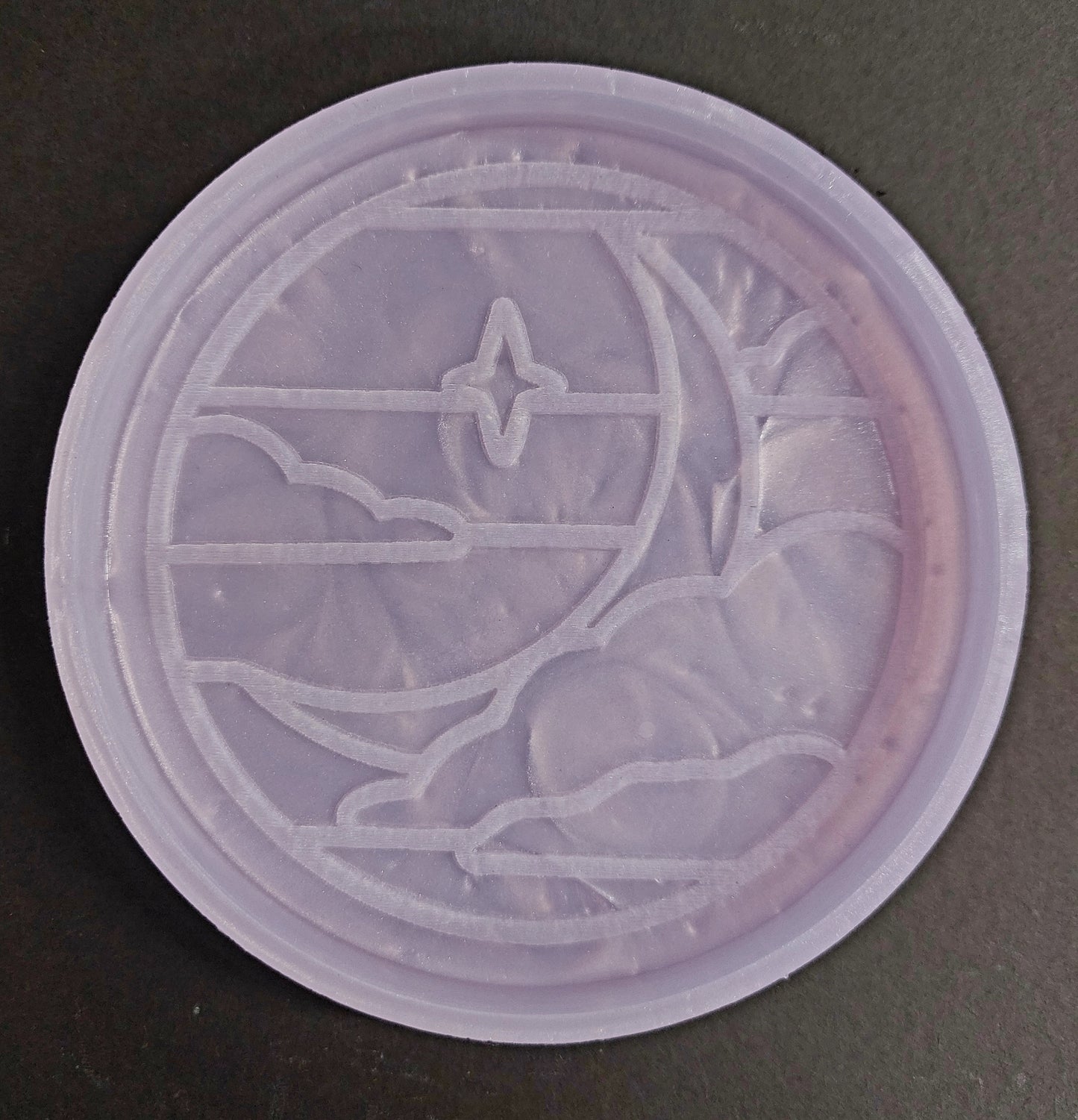 Stained Glass Circular Window Disc Cell Silicone Mould for wax, resin, soap