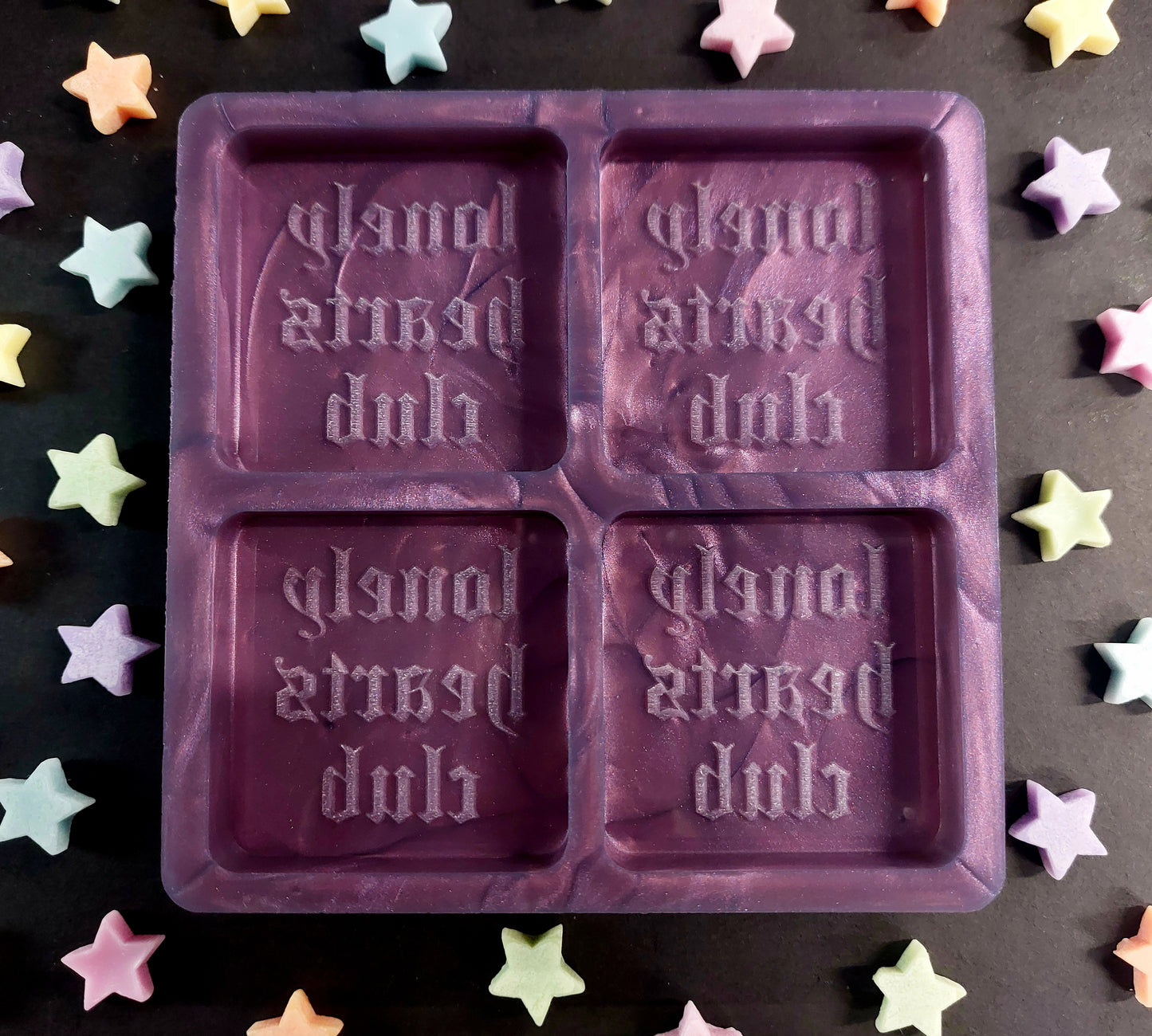 Lonely Hearts Club 4 Cell Silicone Mould for wax, resin, jesmonite, soap etc