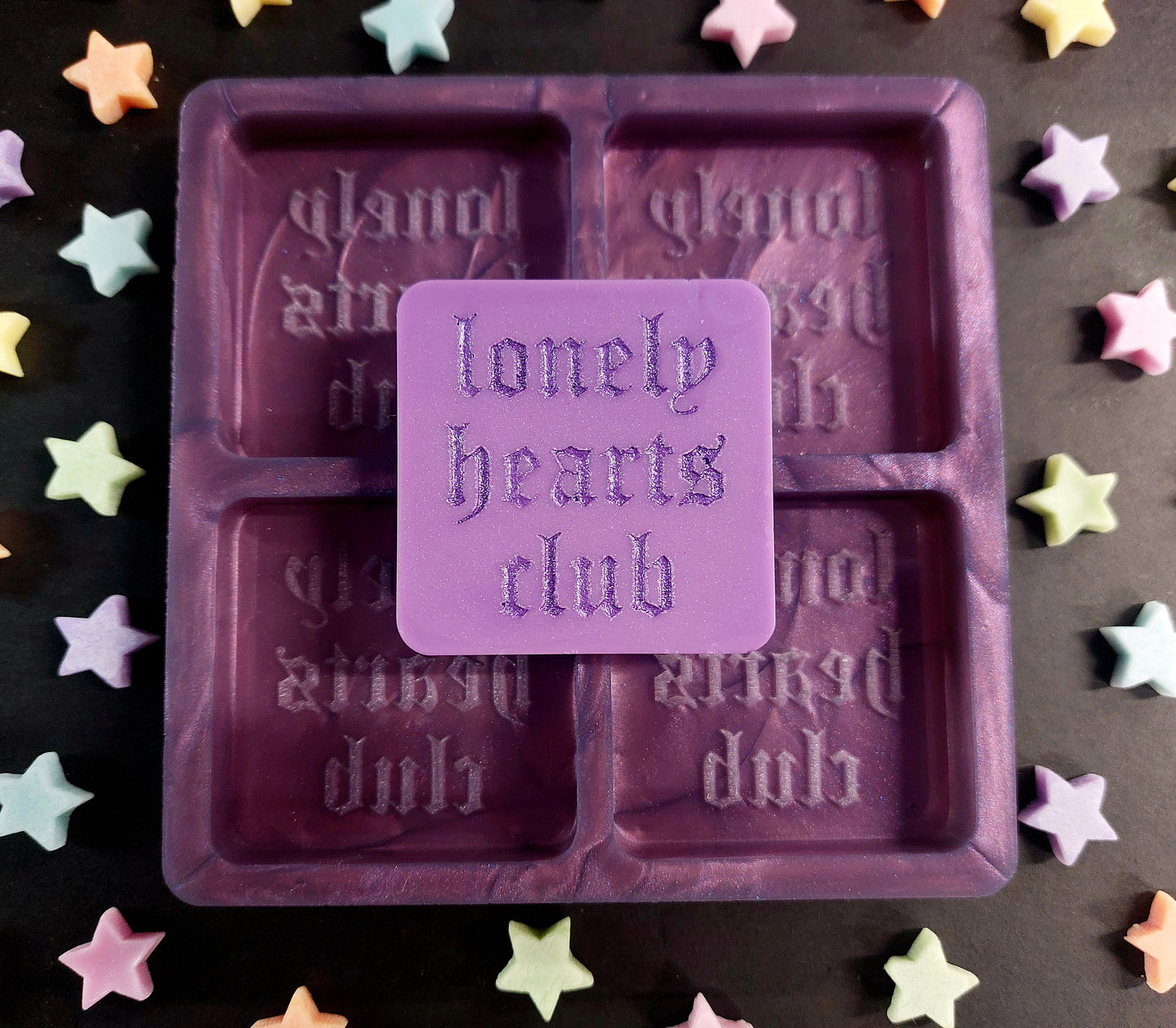Lonely Hearts Club 4 Cell Silicone Mould for wax, resin, jesmonite, soap etc