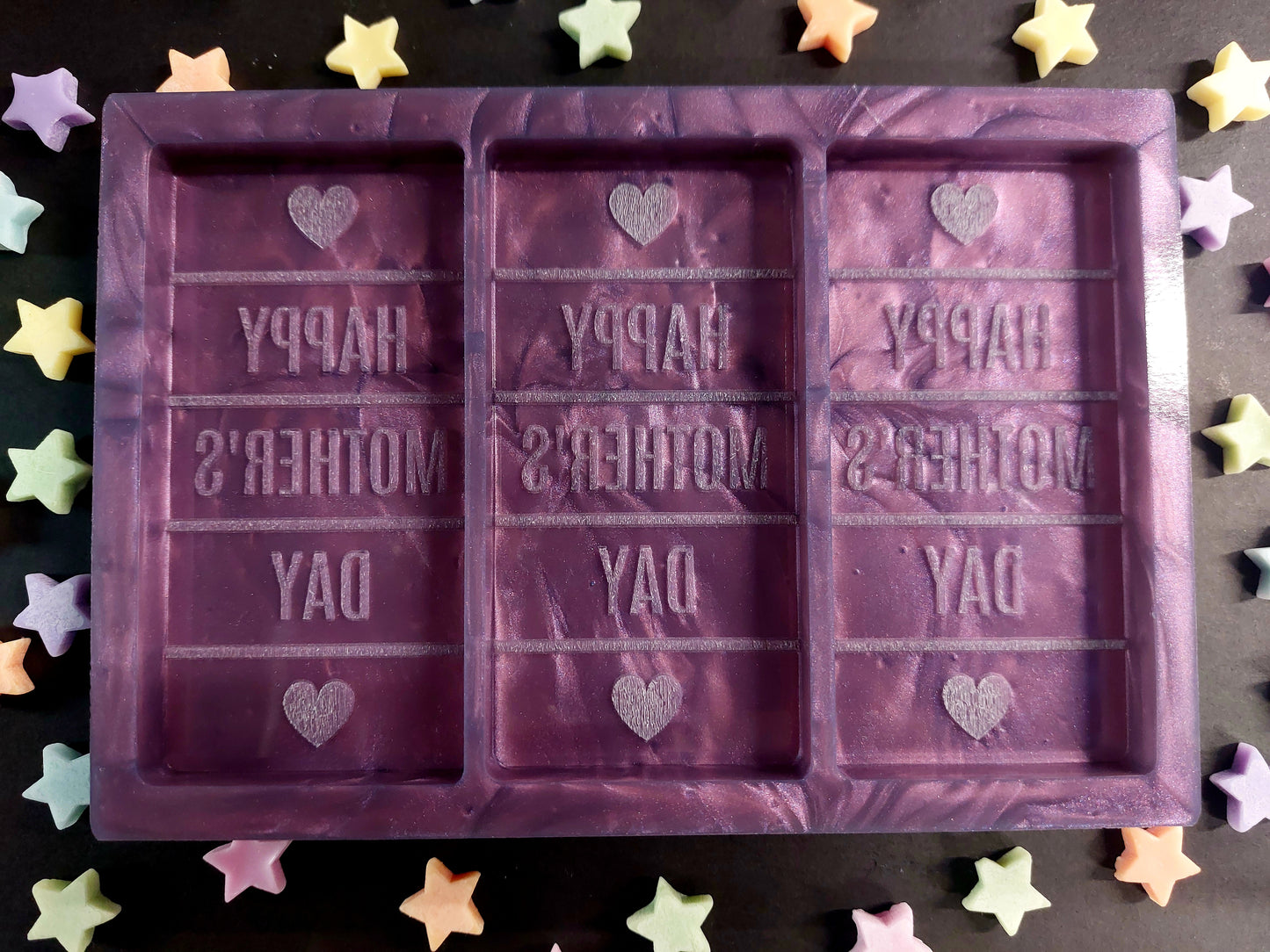 Mothers Day Triple Snapbar Mould Silicone Mould for wax, resin and more