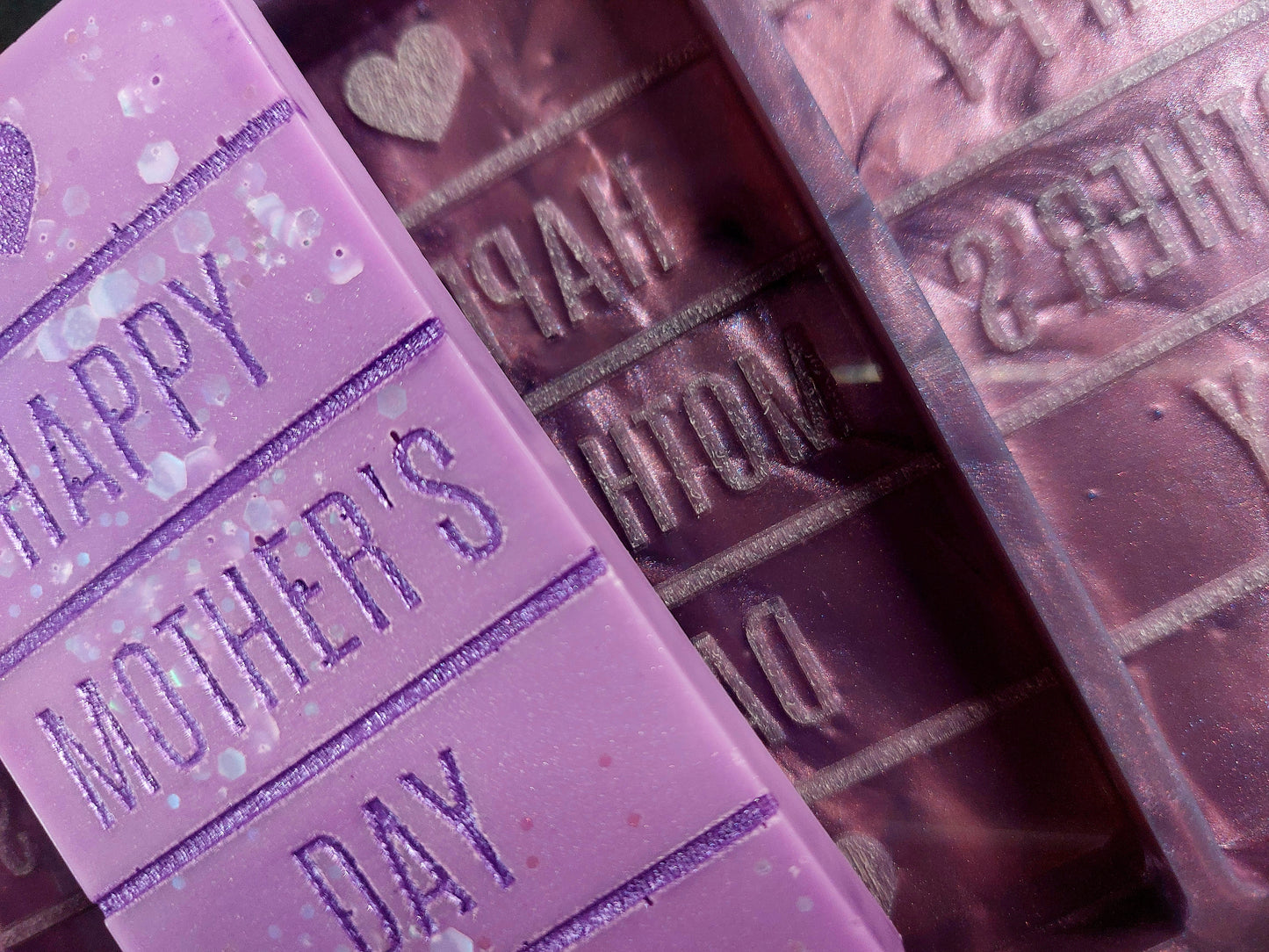 Mothers Day Triple Snapbar Mould Silicone Mould for wax, resin and more