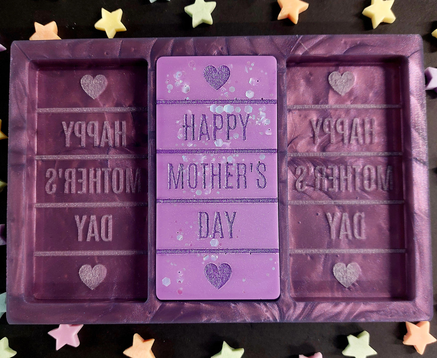 Mothers Day Triple Snapbar Mould Silicone Mould for wax, resin and more