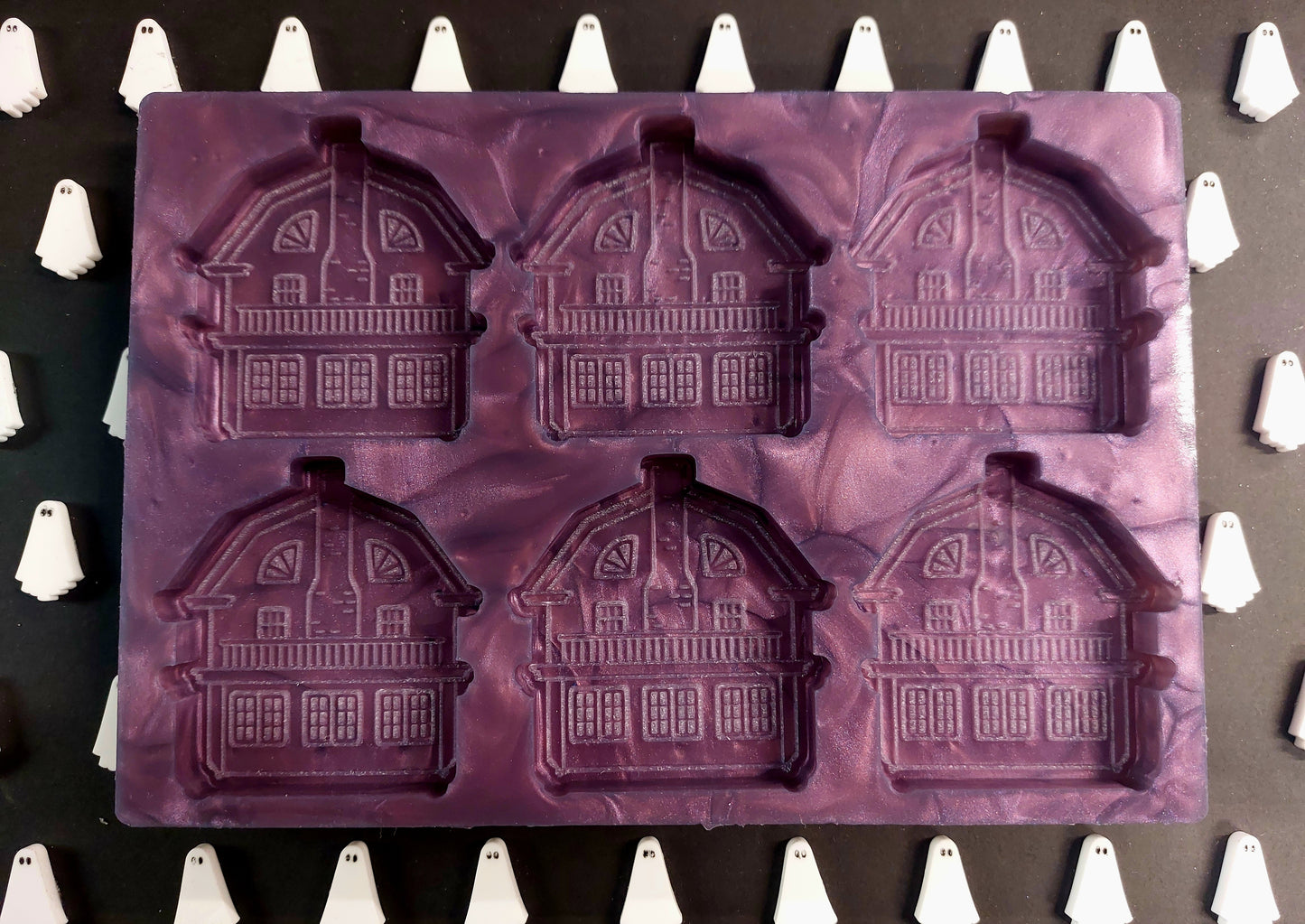 Amityville House 6 Cell Silicone Mould for wax, resin and more