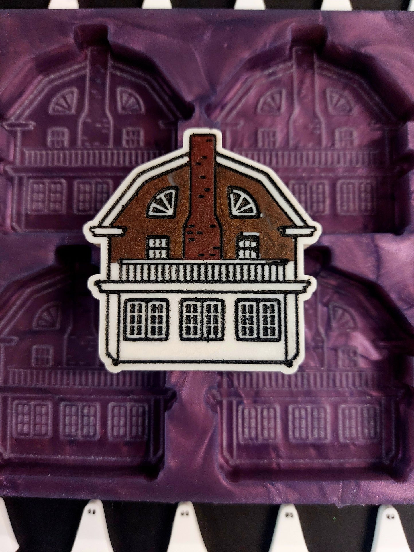 Amityville House 6 Cell Silicone Mould for wax, resin and more