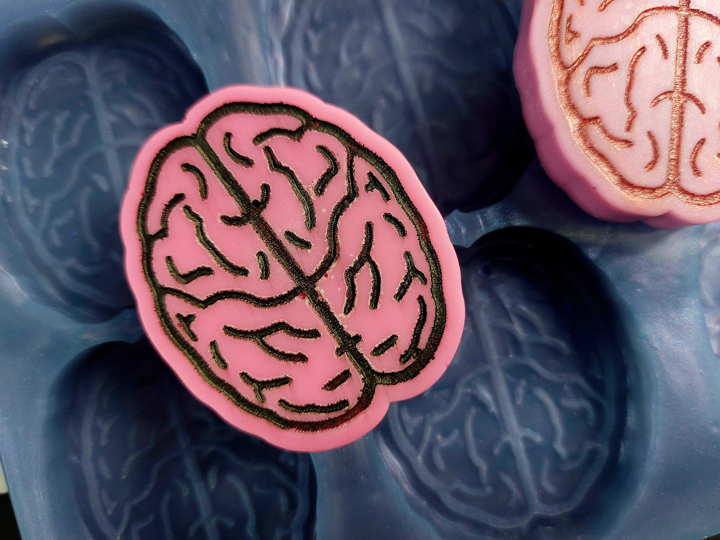 Brain 6 Cell Silicone Mould for wax, resin and more