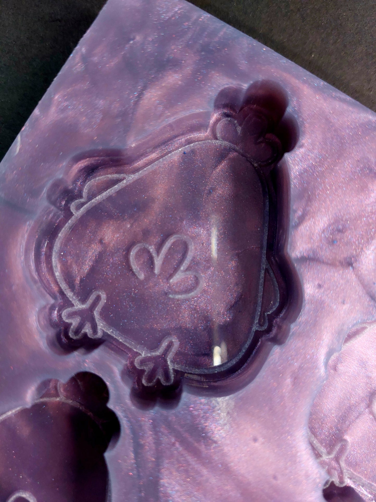 Chicken butt 6 Cell Silicone Mould for wax, resin, soap etc