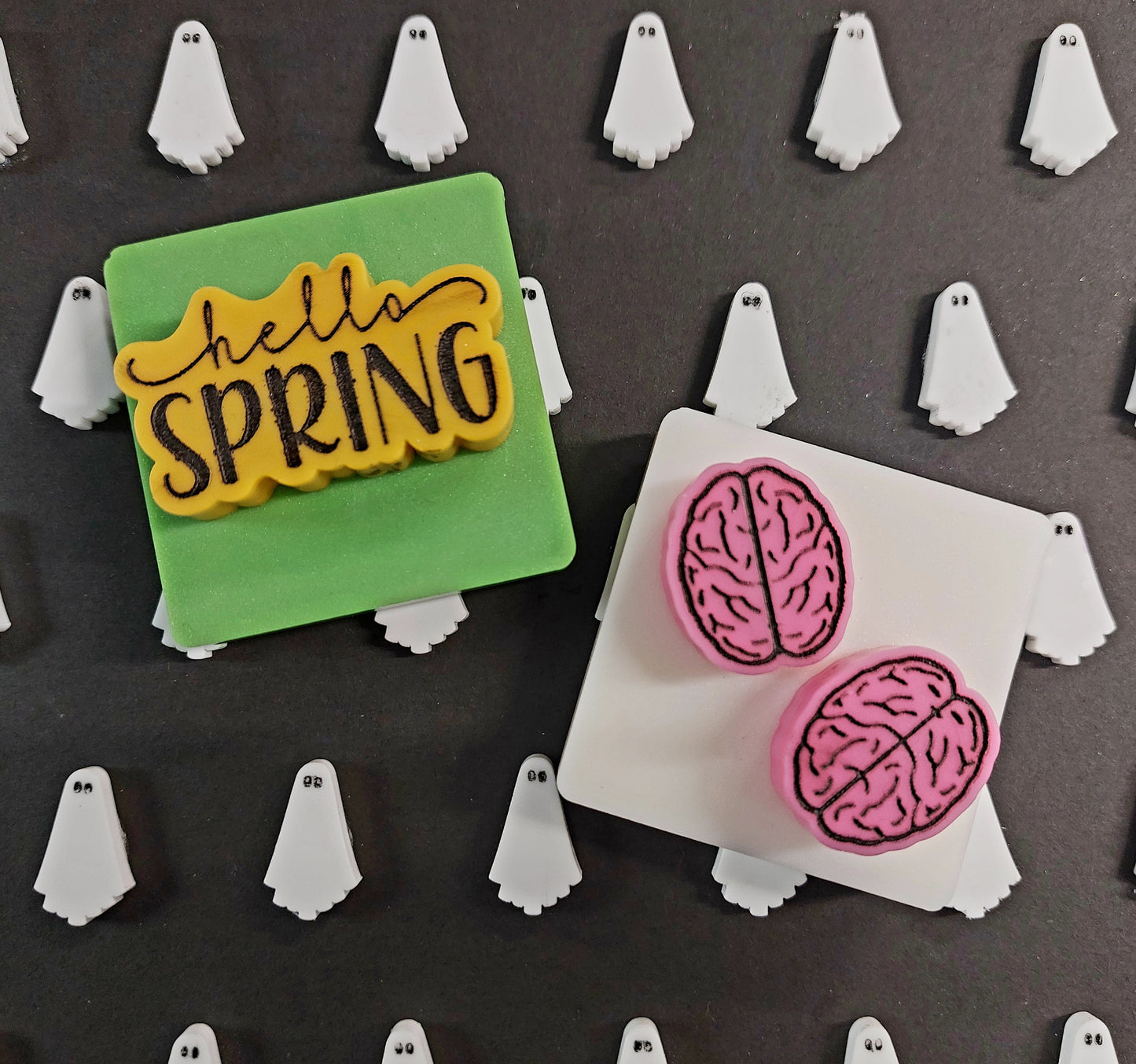 Hello Spring 10 cell Silicone Mould for wax, resin, jesmonite, soap etc