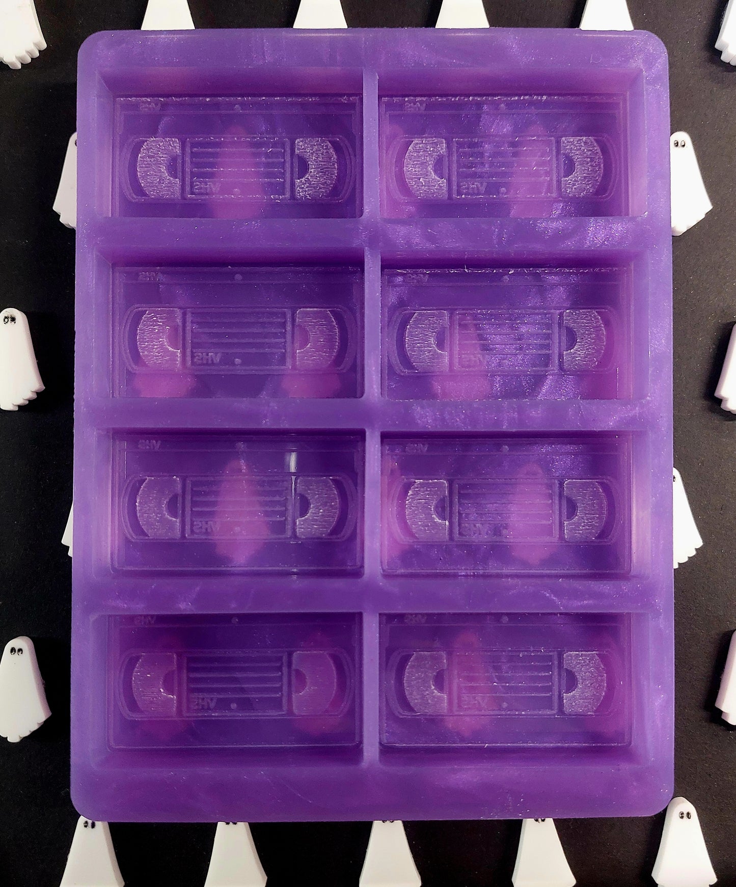 VHS Tape 8 Cell Silicone Mould for wax, resin, soap etc HB size