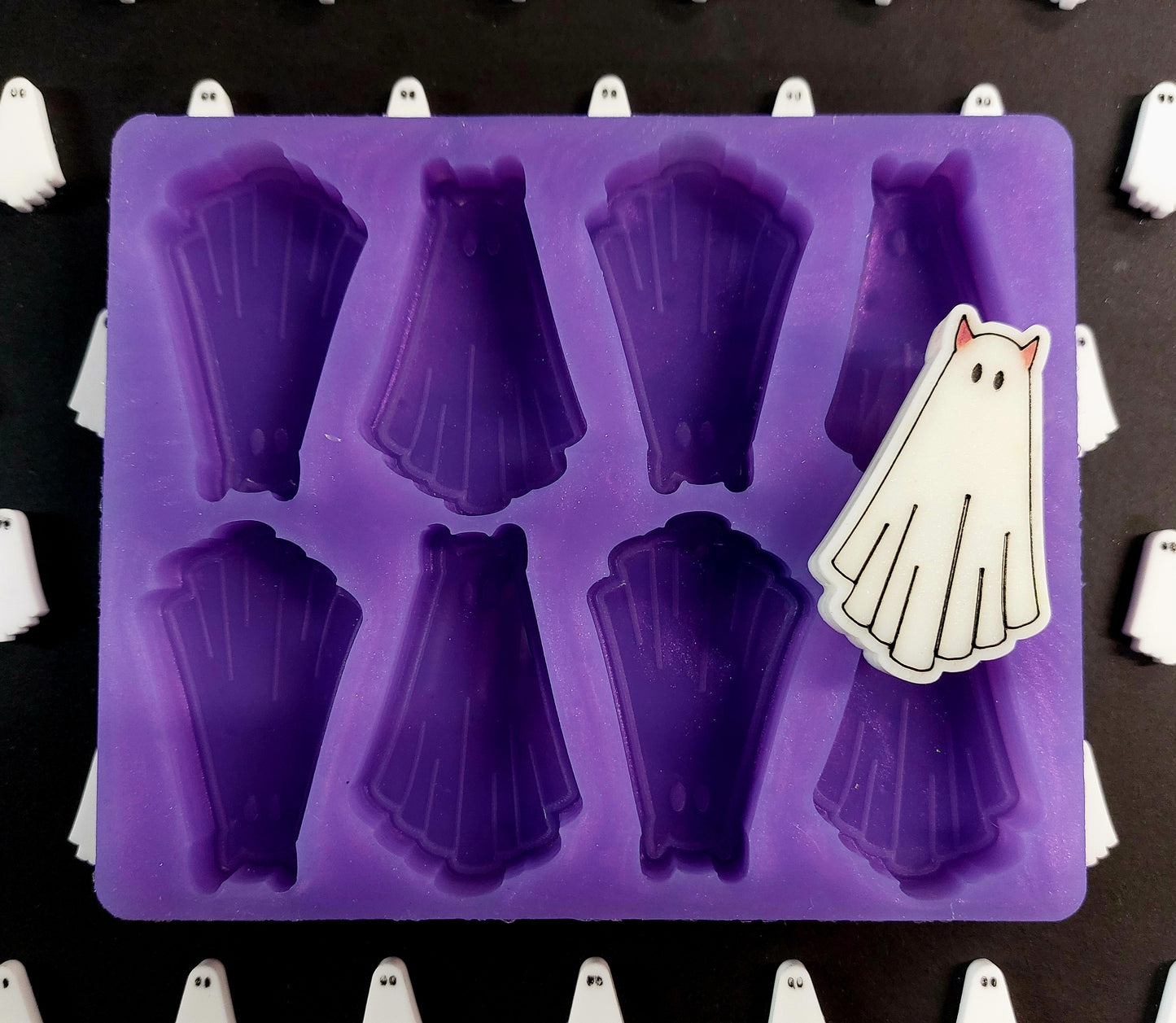 Devil Ghost 8 Cell Silicone Mould for wax, resin, soap etc HB size