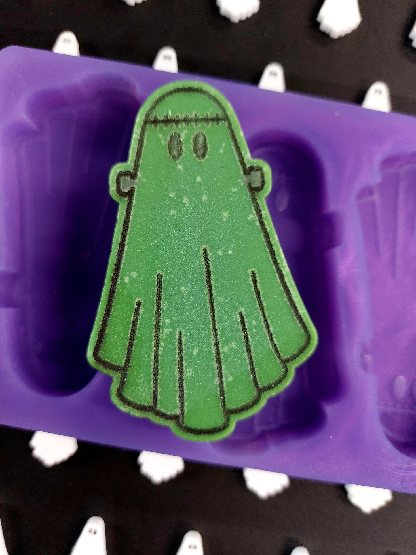 Big Frankenstein Ghost 4 cell Silicone Mould for wax, resin, soap etc