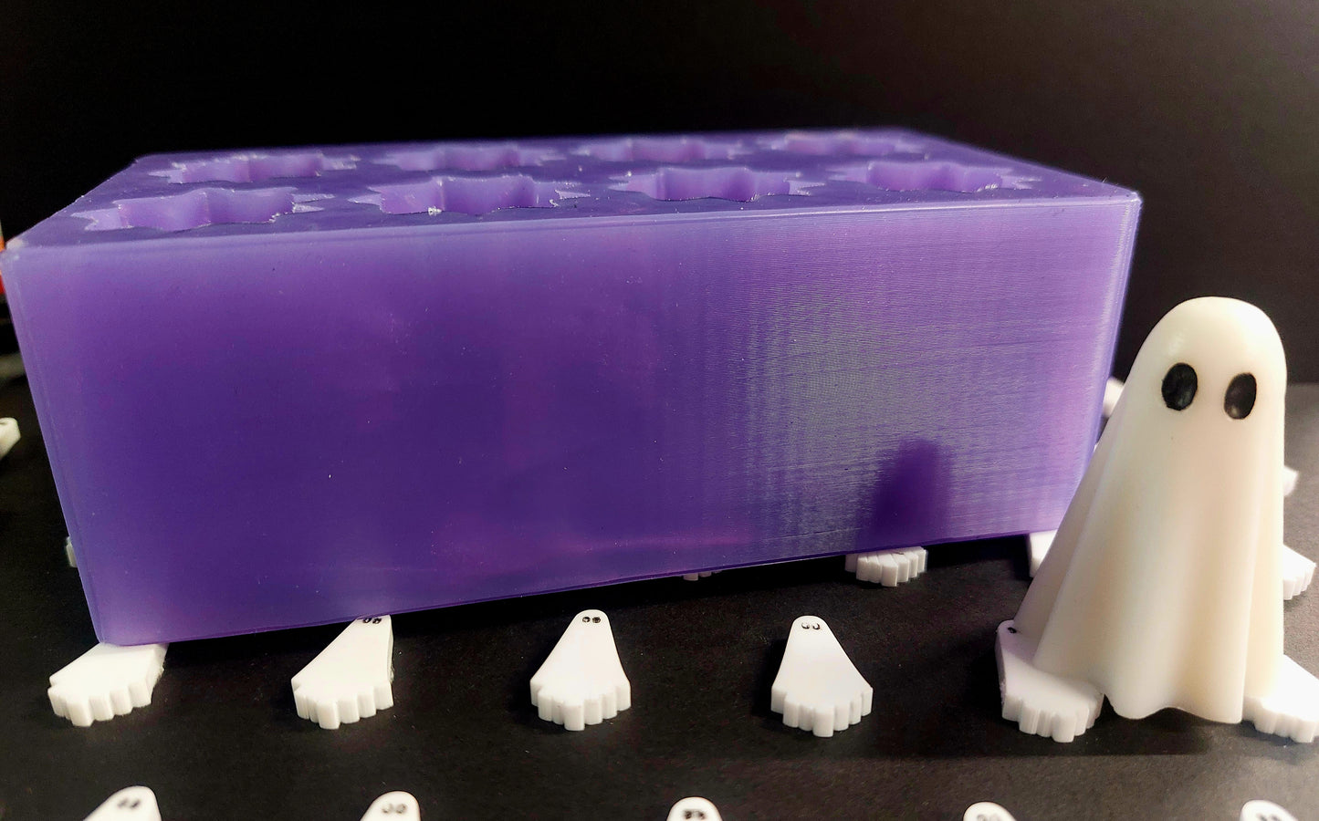 3d Ghost Mould 8 cell Silicone Mould for wax, resin, soap etc