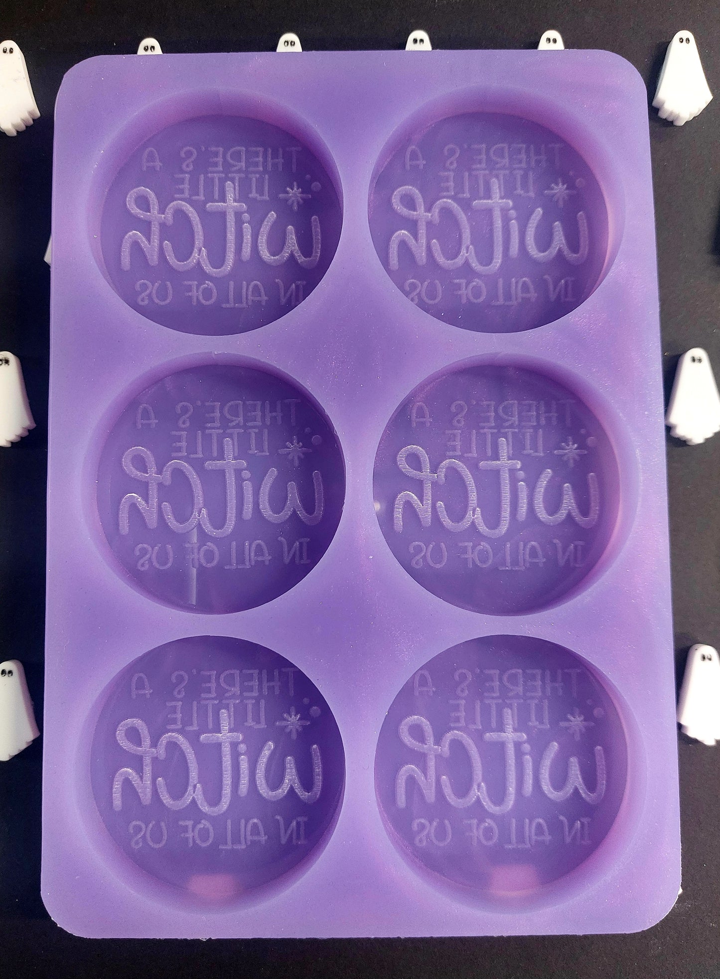 Little Witch 6 cell Silicone Mould for wax, resin, soap etc