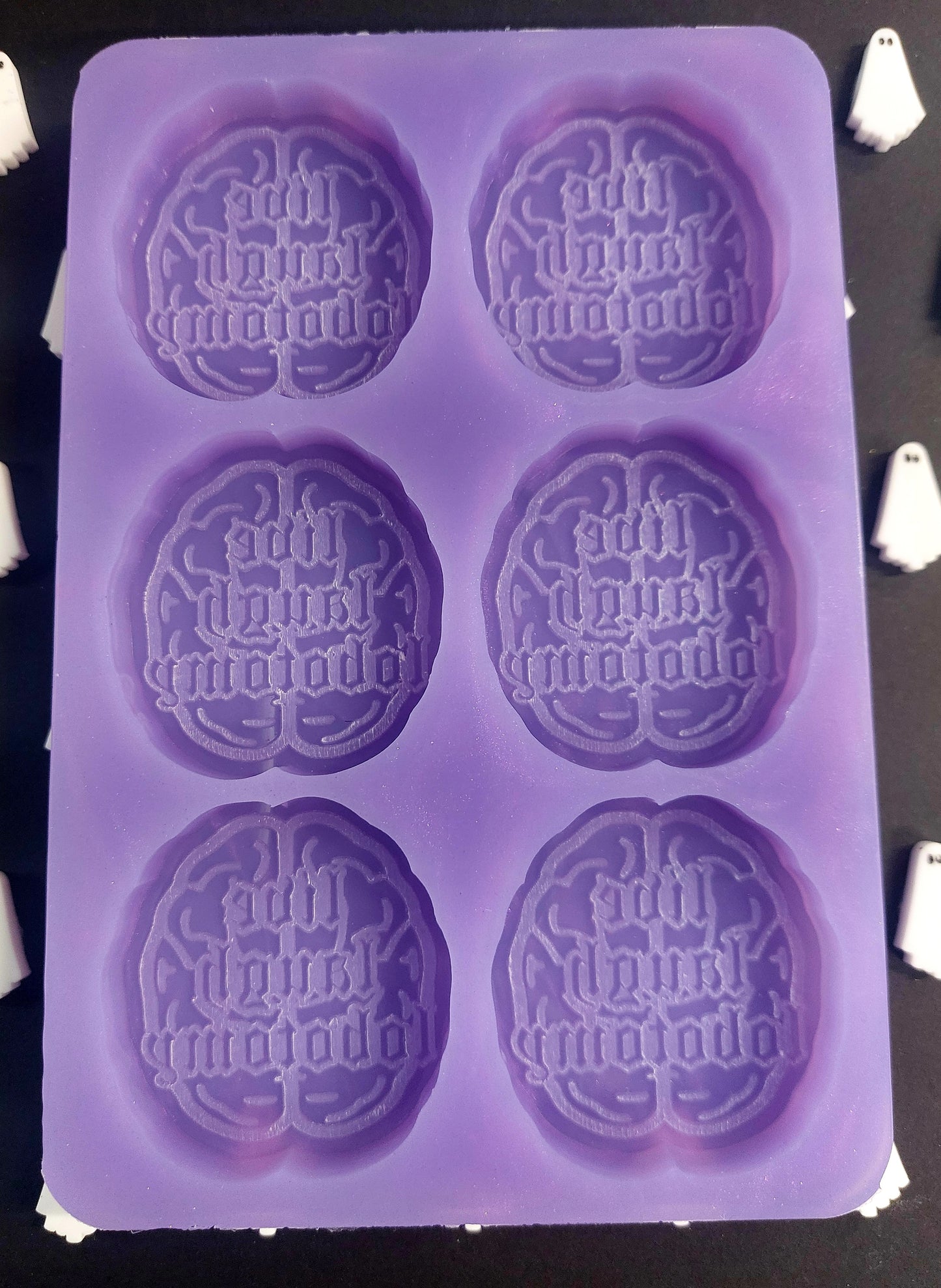 Live Laugh Lobotomy Brain 6 cell Silicone Mould for wax, resin, soap etc