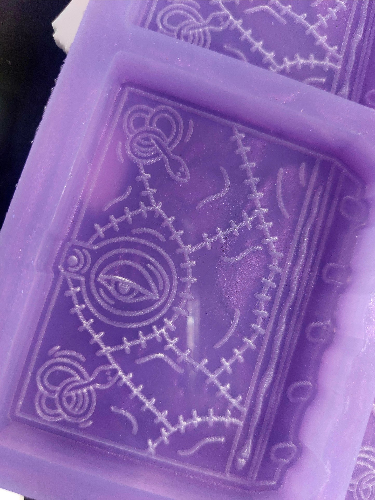 Magic Spell Book 4 cell Silicone Mould for wax, resin, soap etc