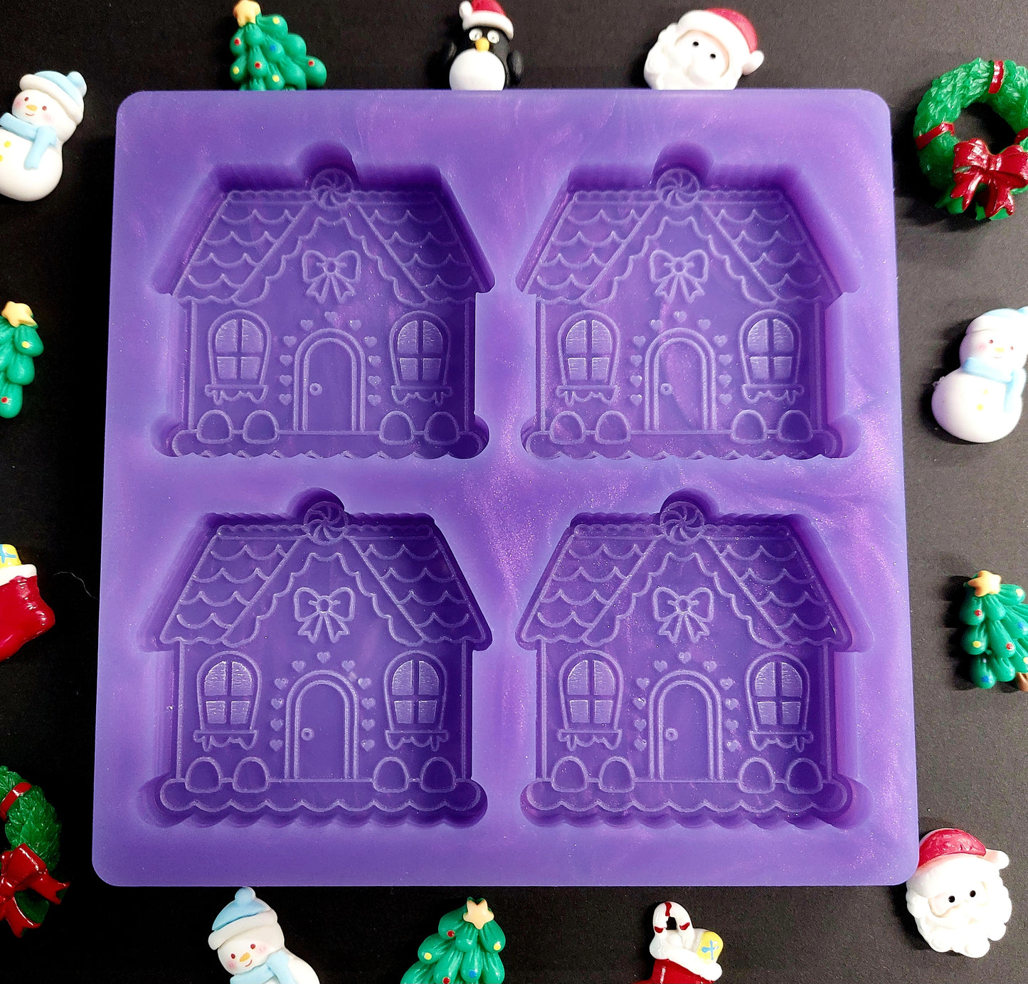 Gingerbread House 4 Cell Silicone Mould