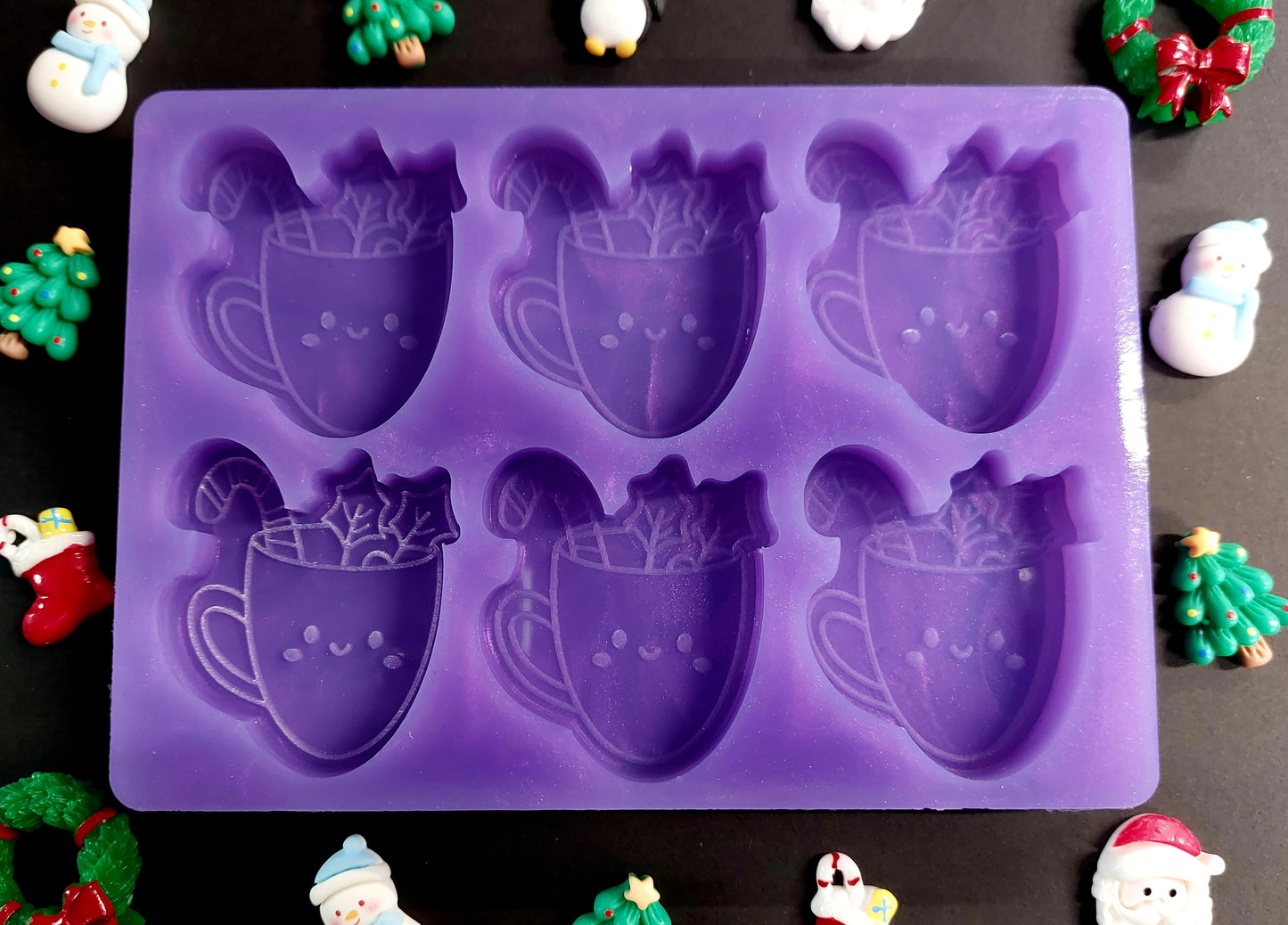 Christmas Mug 6 Cell Silicone Mould