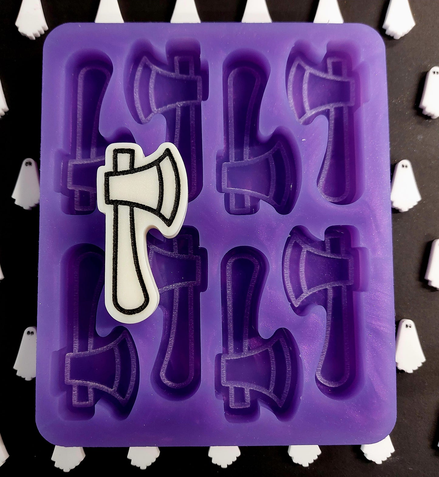 Axe 6 cell Silicone Mould for wax, resin, soap etc