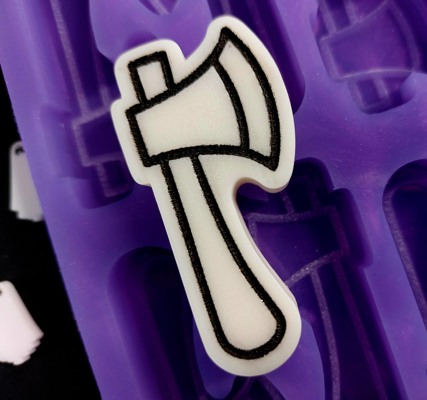 Axe 6 cell Silicone Mould for wax, resin, soap etc
