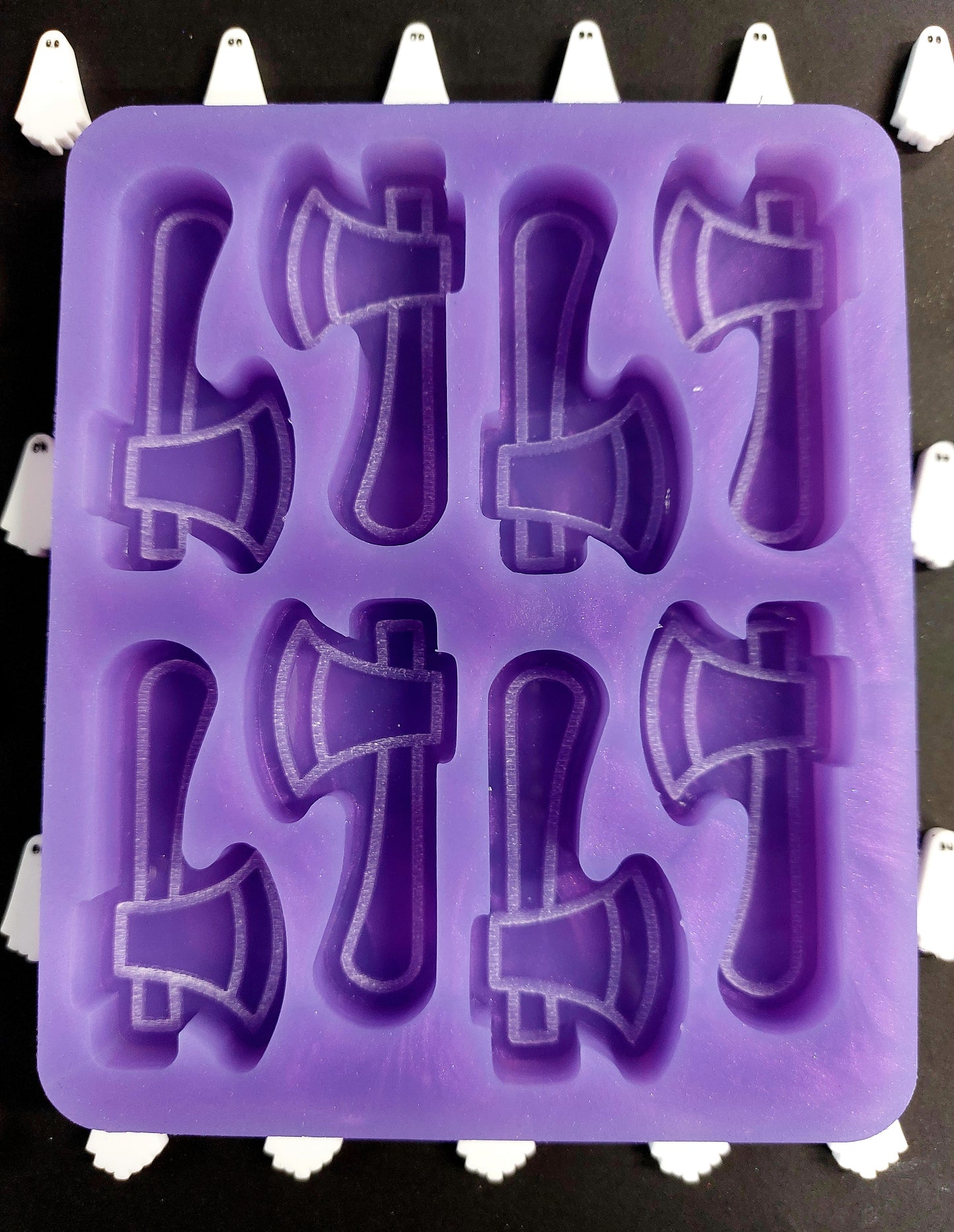 Axe 6 cell Silicone Mould for wax, resin, soap etc