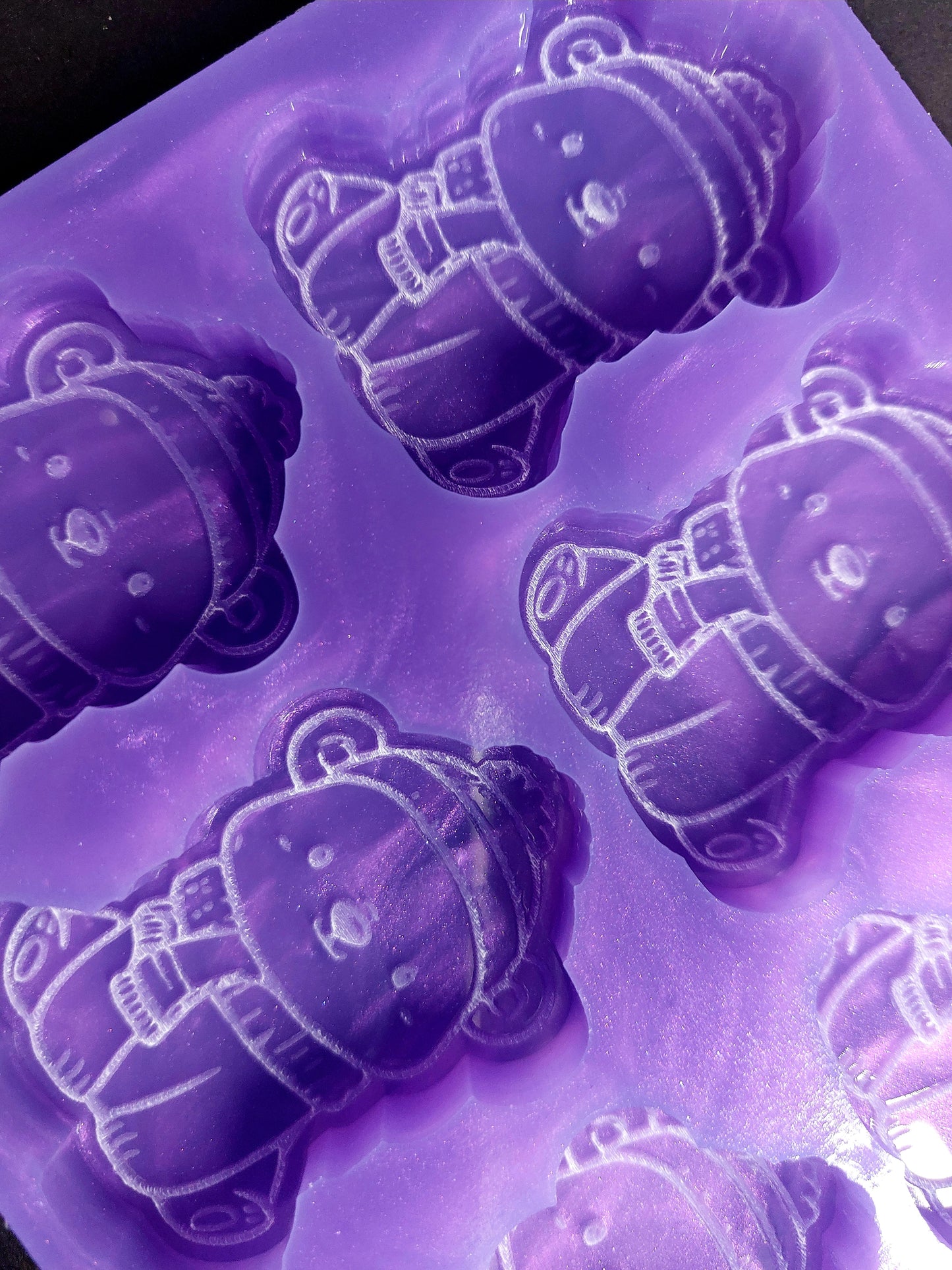 Polar Bear 6 Cell Silicone Mould for wax, resin, jesmonite, soap etc