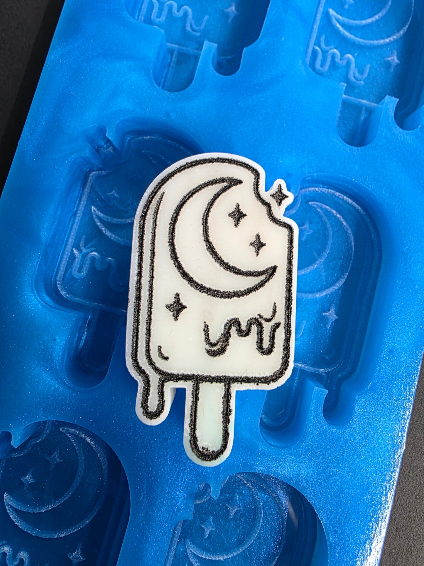 Moon Lolly 6 Cell Silicone mould for wax, soap, resin, jesmonite etc