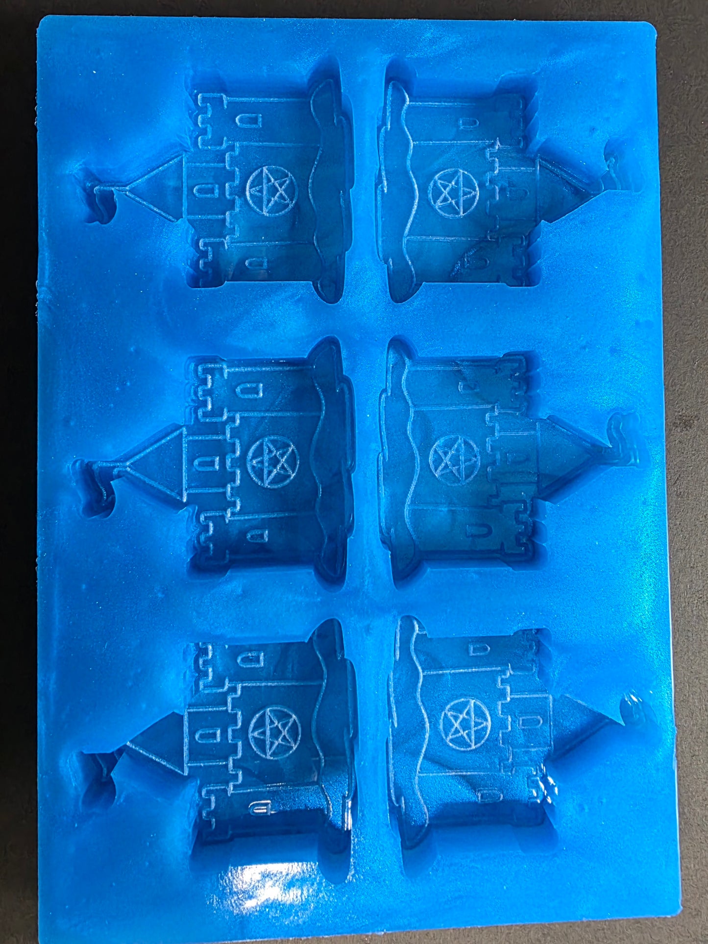 Spooky Sandcastle 6 cell silicone mould for wax, soap, resin, jesmonite etc