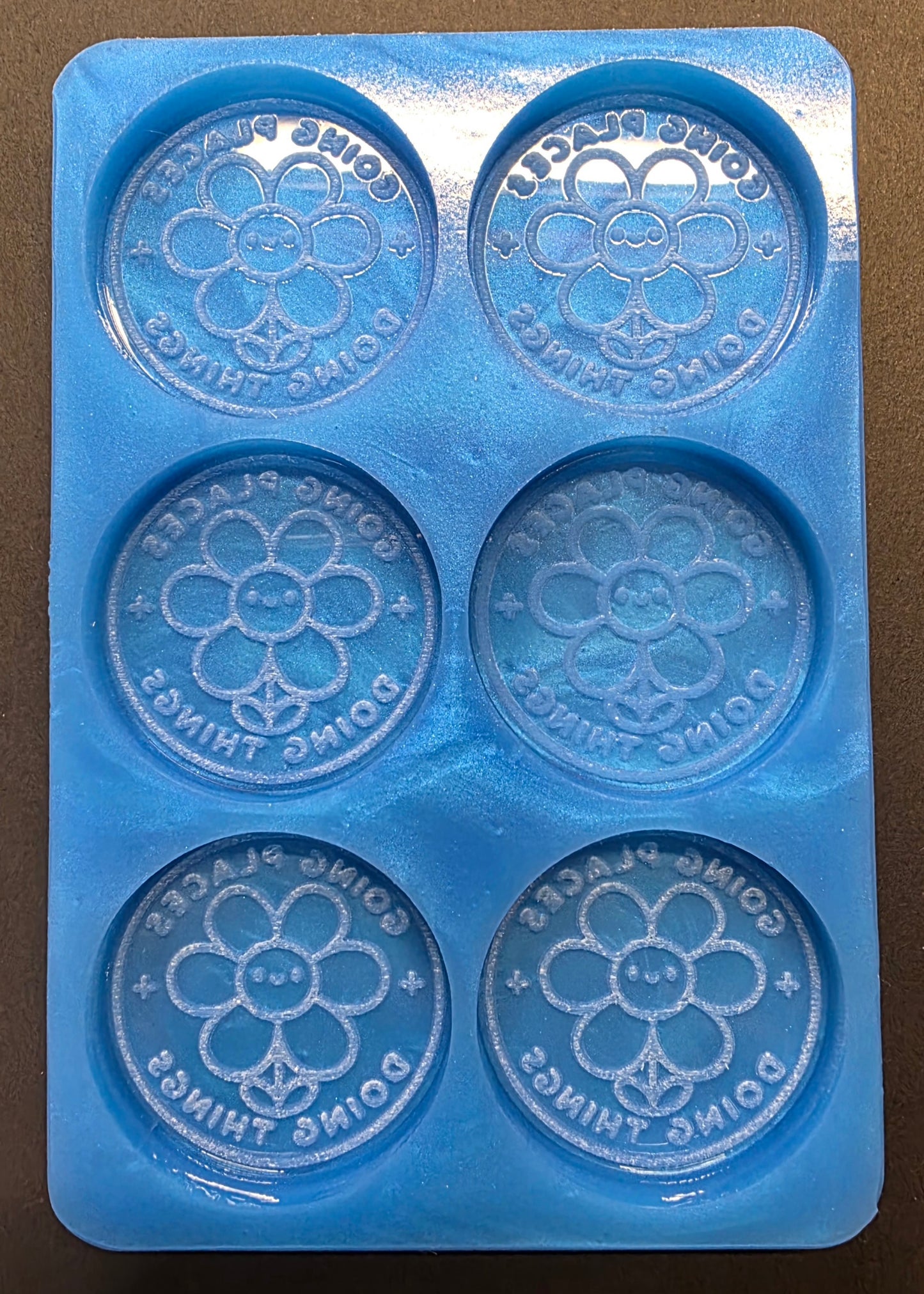 Going Places 6 Cell Silicone Mould for wax, resin, soap