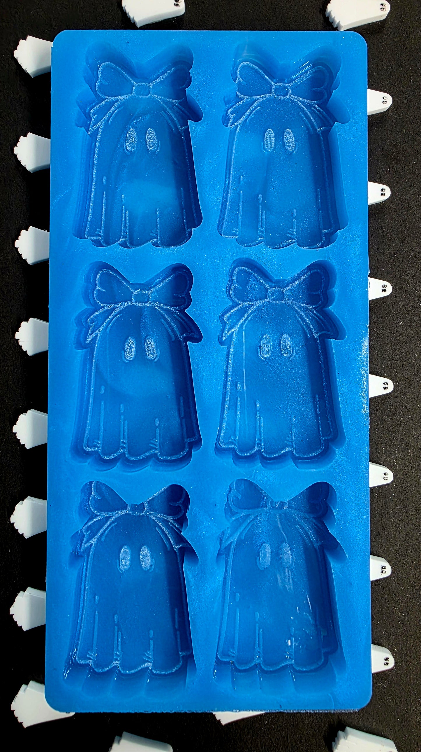 Girly Ghost 6 cell silicone mould for wax melts, resin, soap, jesmonite