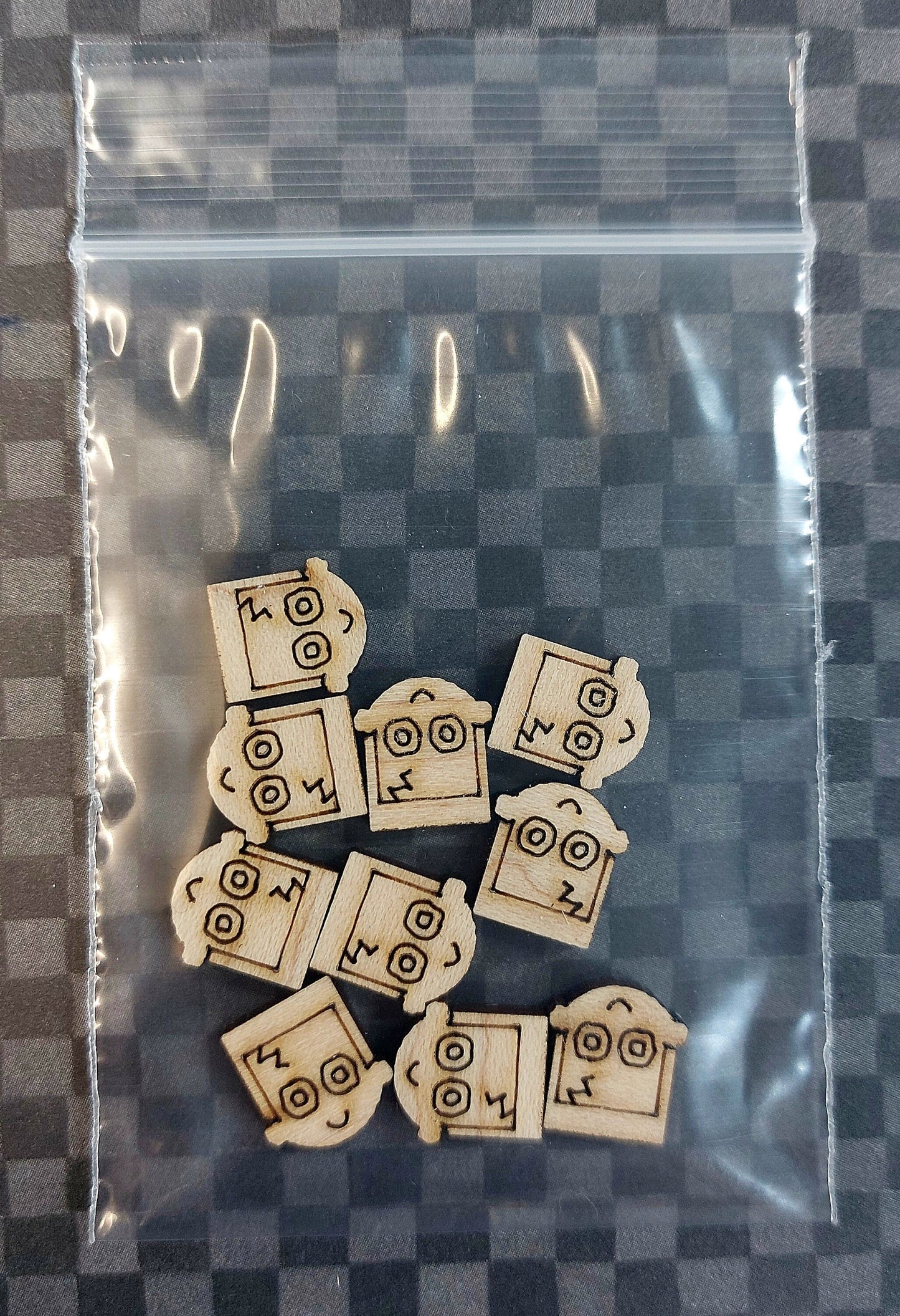 Laser Cut Solid Maple Wood Frankenstein Earring Blanks For Jewellery Making