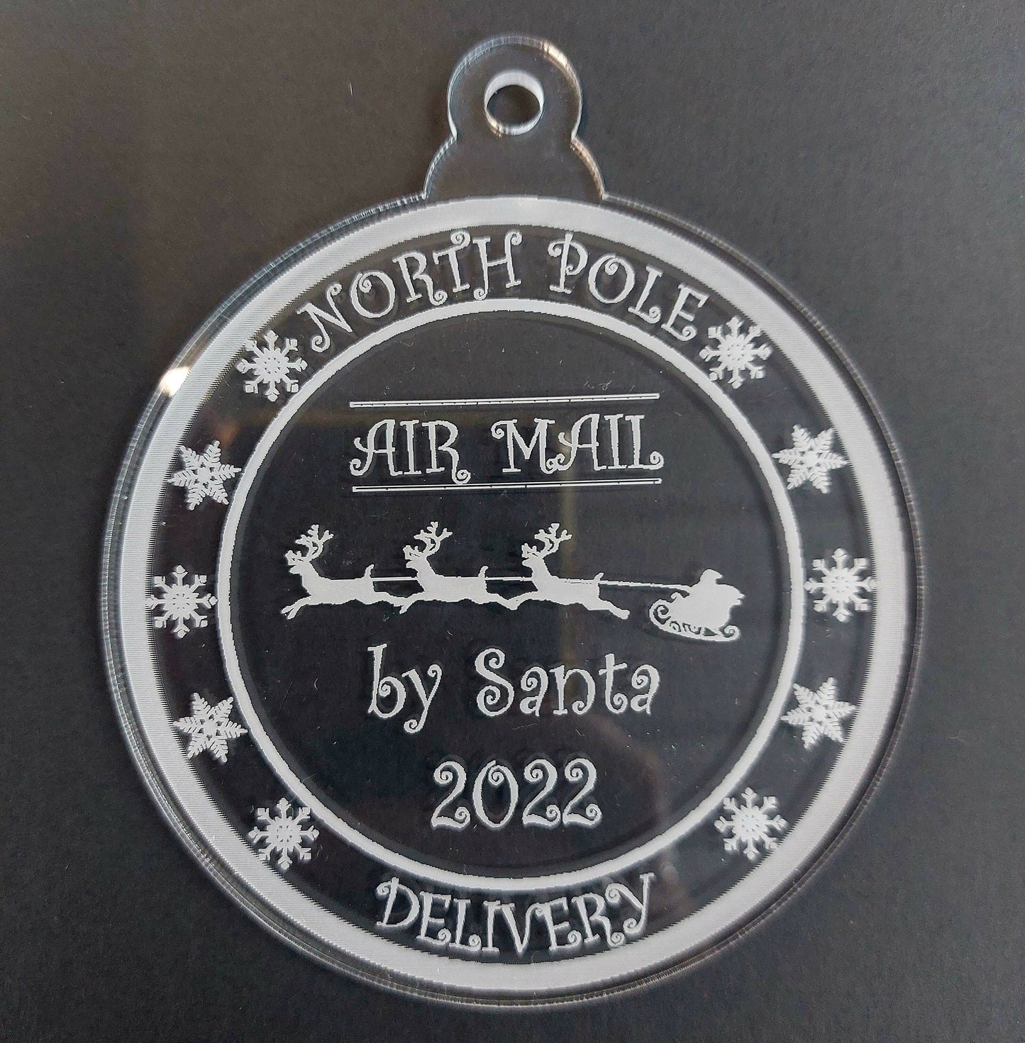 Bauble 2022 Decorative Engraved Acrylic Bauble Christmas Tree Decoration