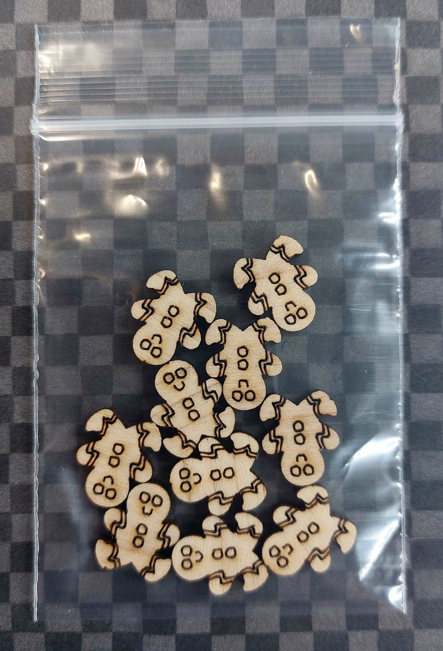 Earrings Gingerbread Man, Laser Cut Solid Maple Wood Gingerbread Men Earring Blanks, Jewellery Making