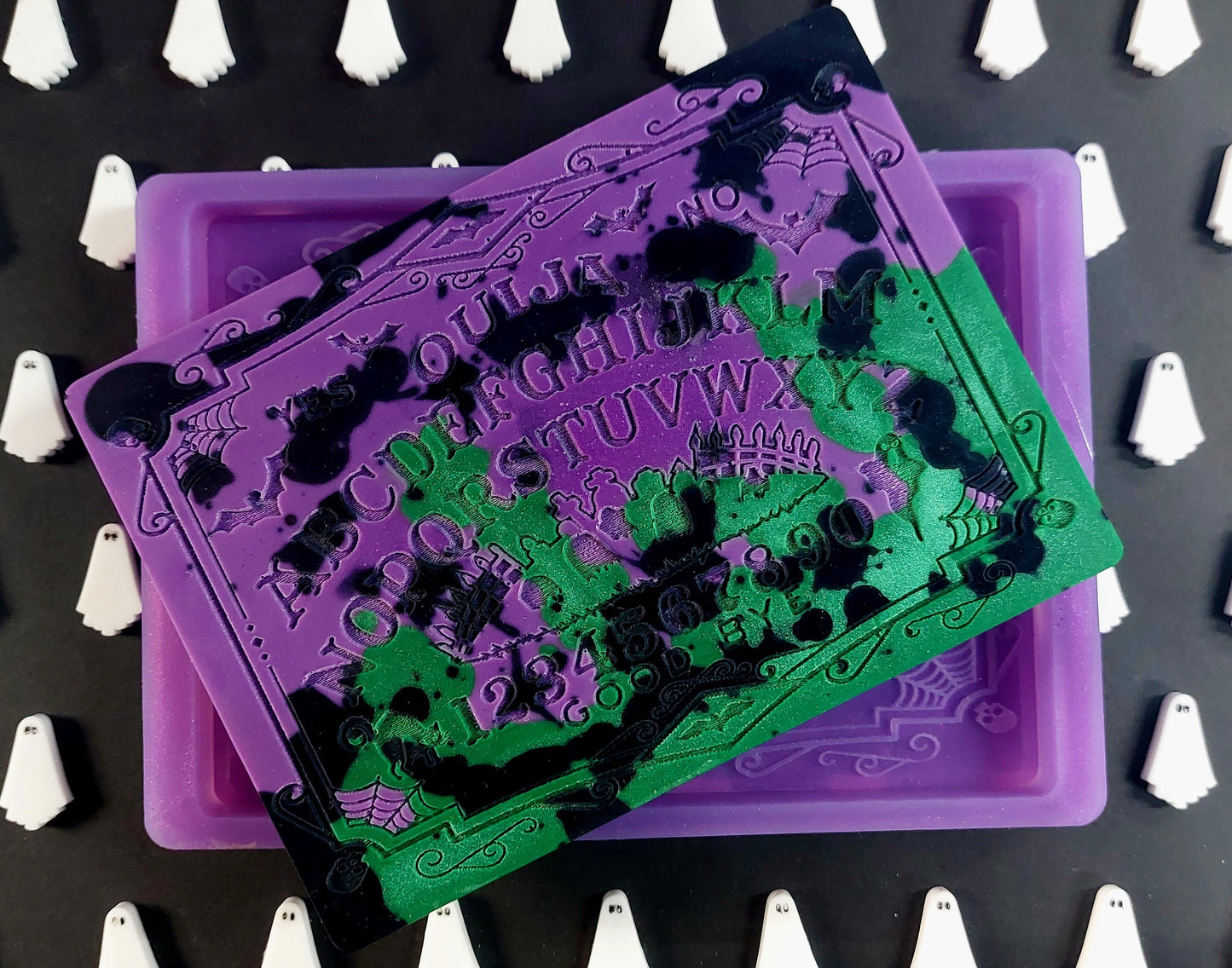 Ouija Board Silicone Mould for wax resin soap (small slab)