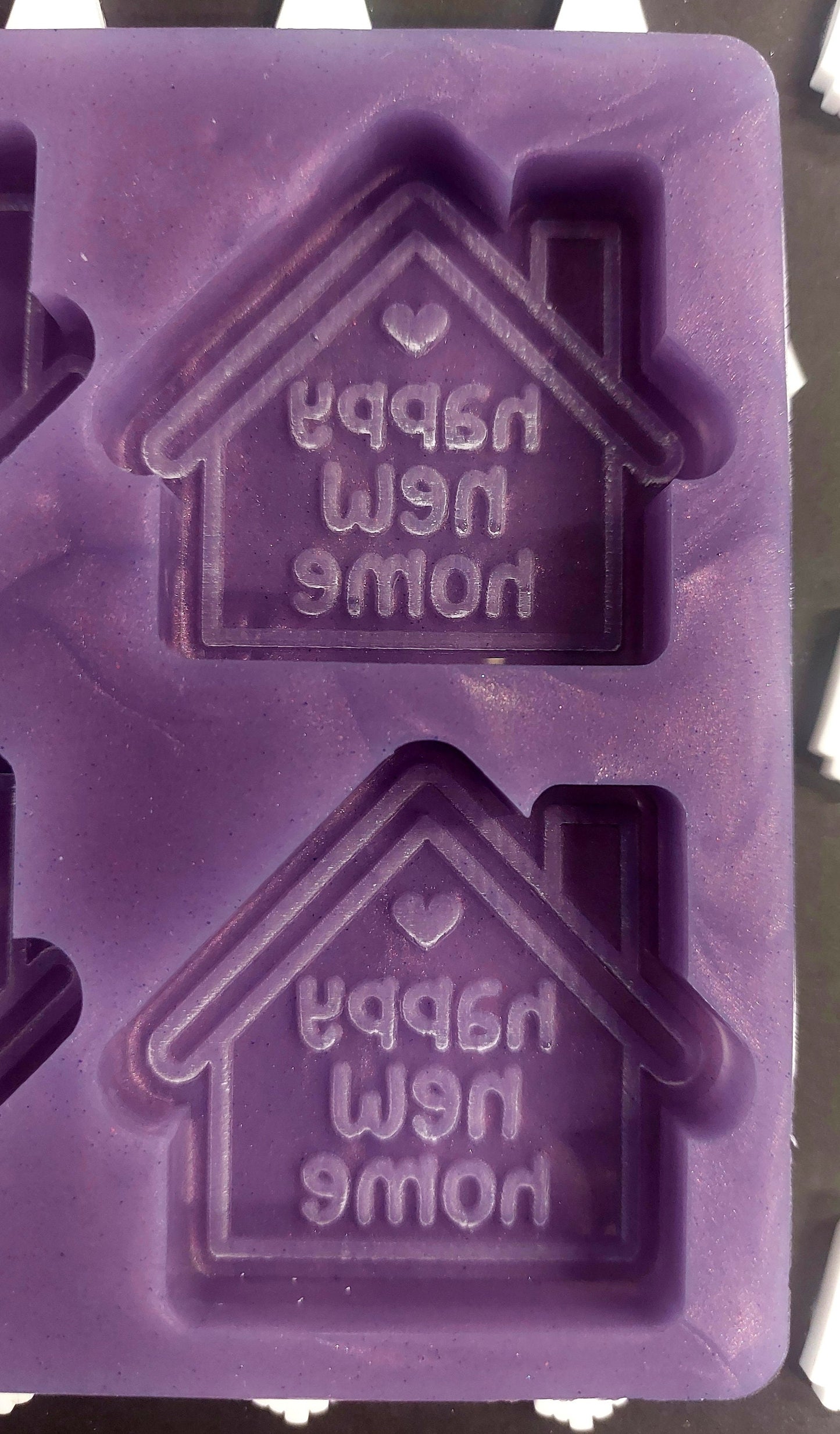 Happy New Home 4 Cell Silicone Mould for wax, resin etc