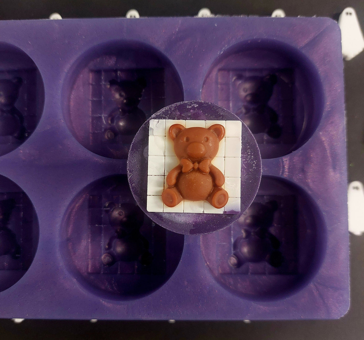 Teddy Tops Silicone Mould for wax, resin, jesmonite, soap etc