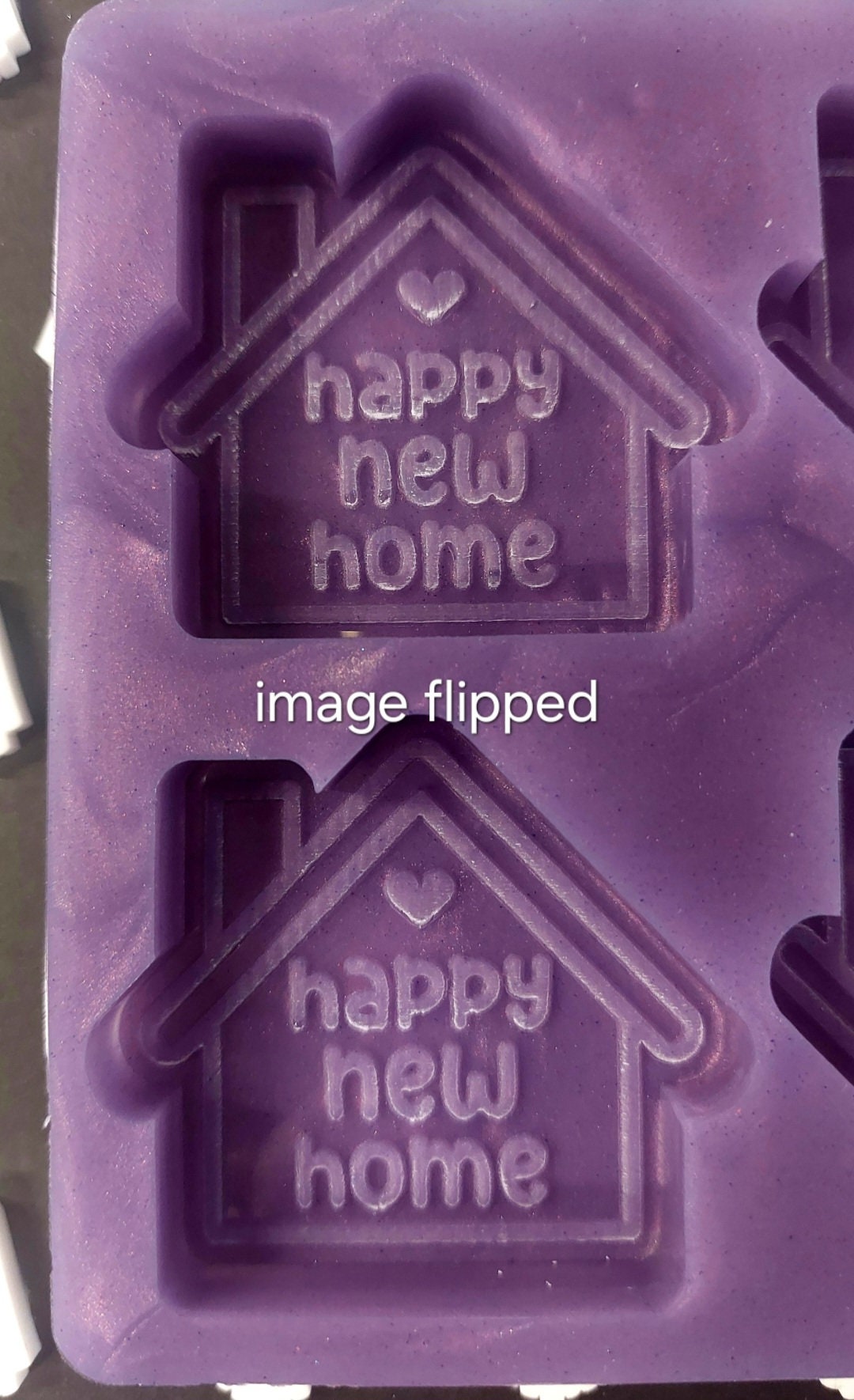 Happy New Home 4 Cell Silicone Mould for wax, resin etc