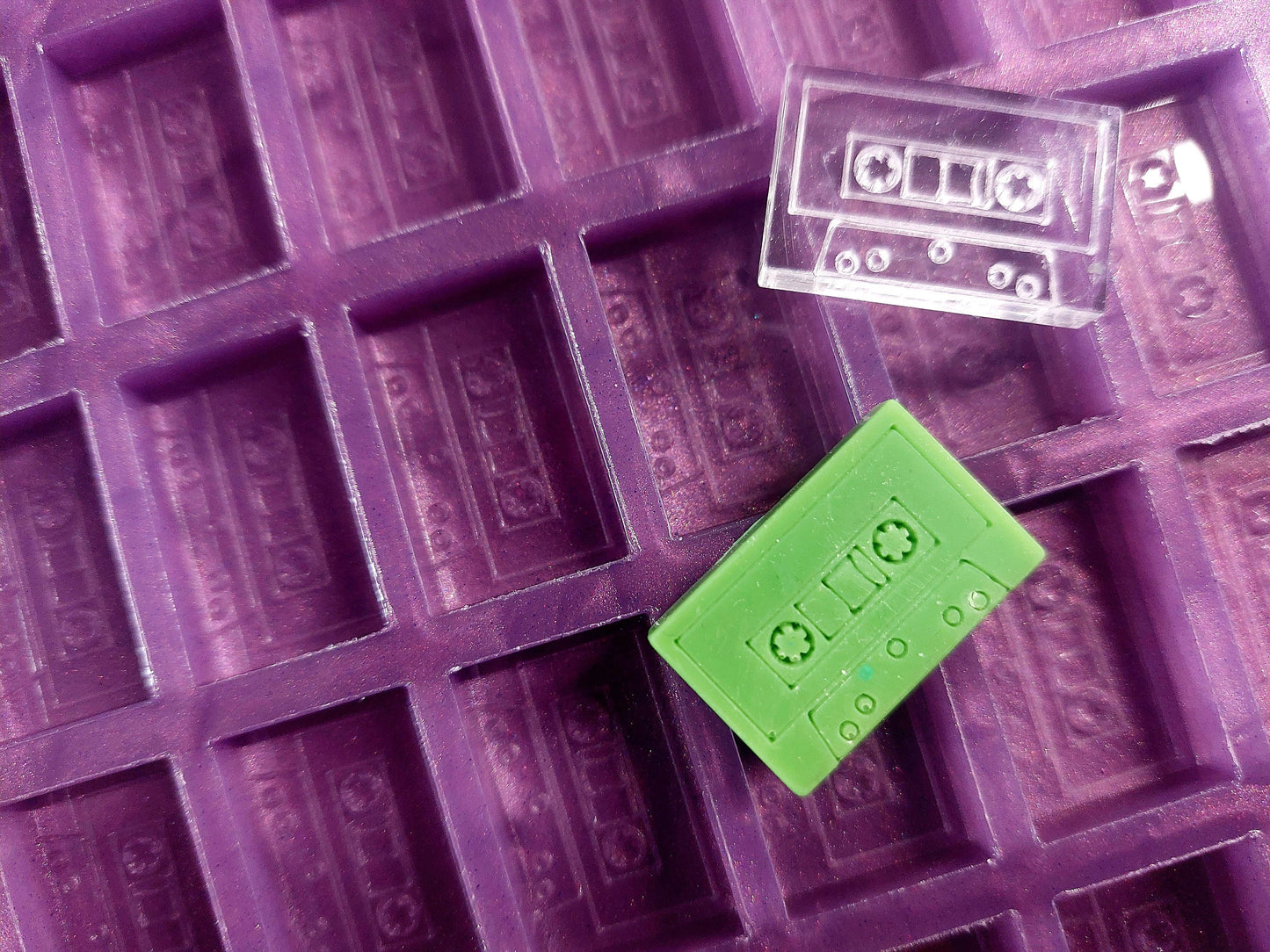 Cassette Tape Scoopable Silicone Mould for wax, resin, soap etc