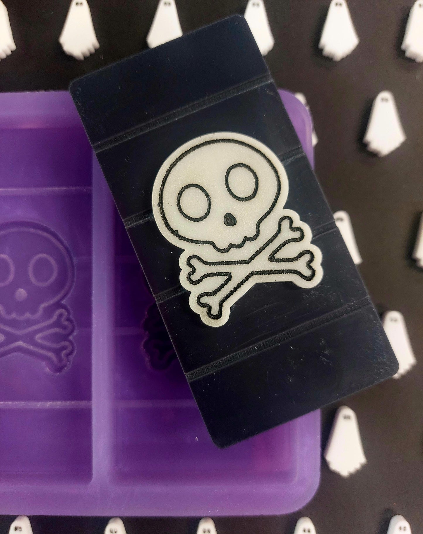 Skull and Crossbones Triple Snapbar Mould Silicone Mould for wax, resin and more (SMALLER SIZE SNAPBARS)