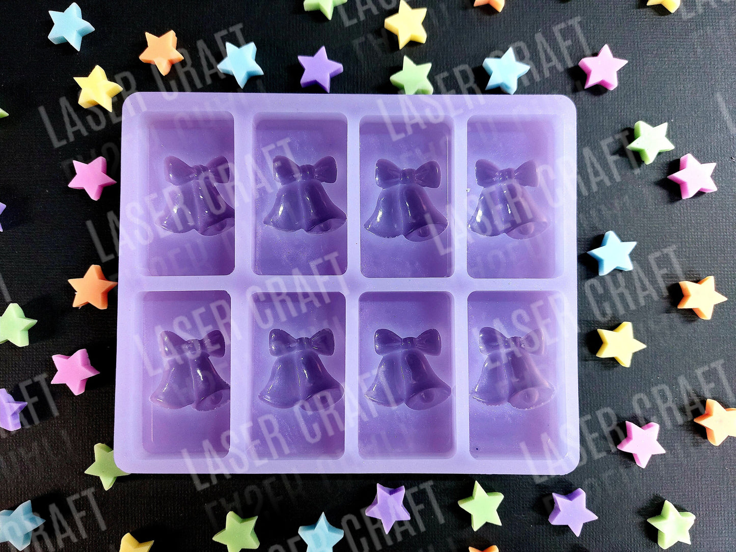 Holly, Bells and Candy Canes Silicone Moulds for wax resin and more
