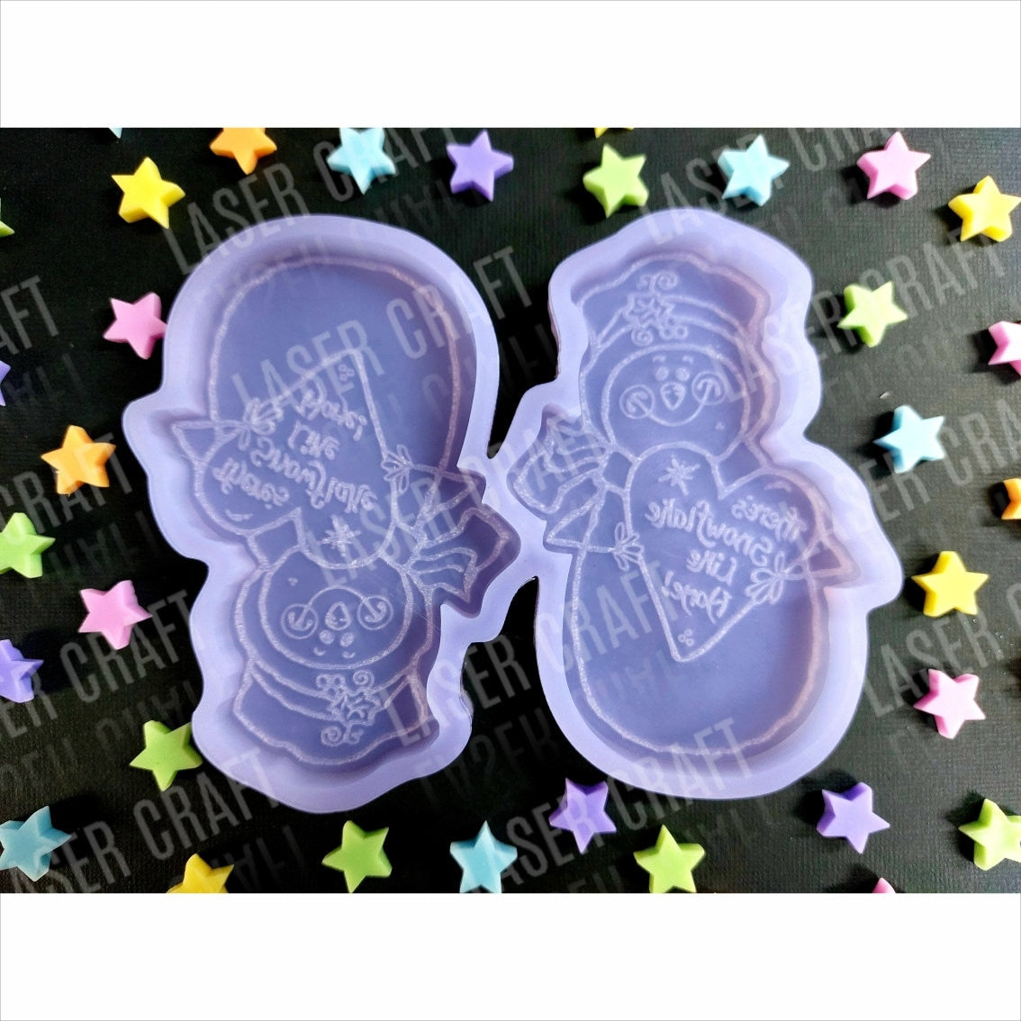 Snowman silicone mould for wax melts, resin and more