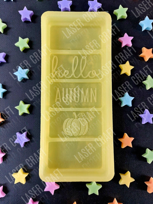 Hello Autumn Snap Bar Silicone Mould for wax melts