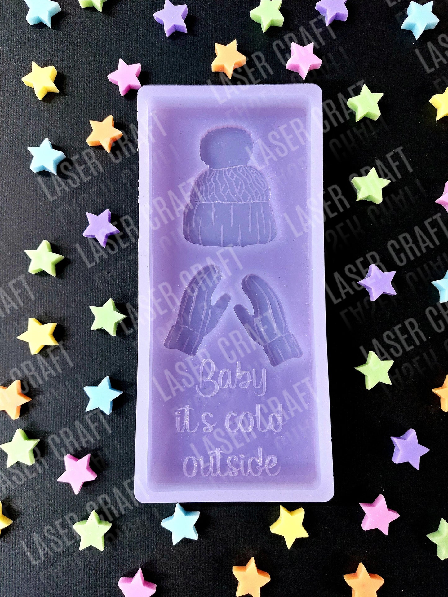 Cold outside silicone mould for wax snap bar