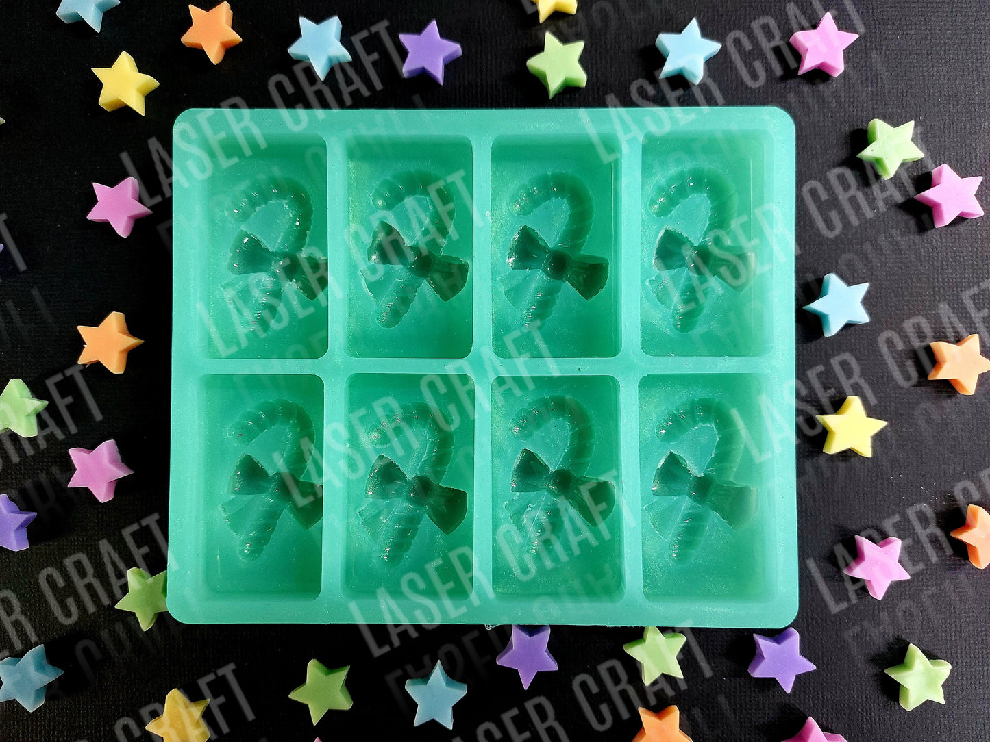 Holly, Bells and Candy Canes Silicone Moulds for wax resin and more