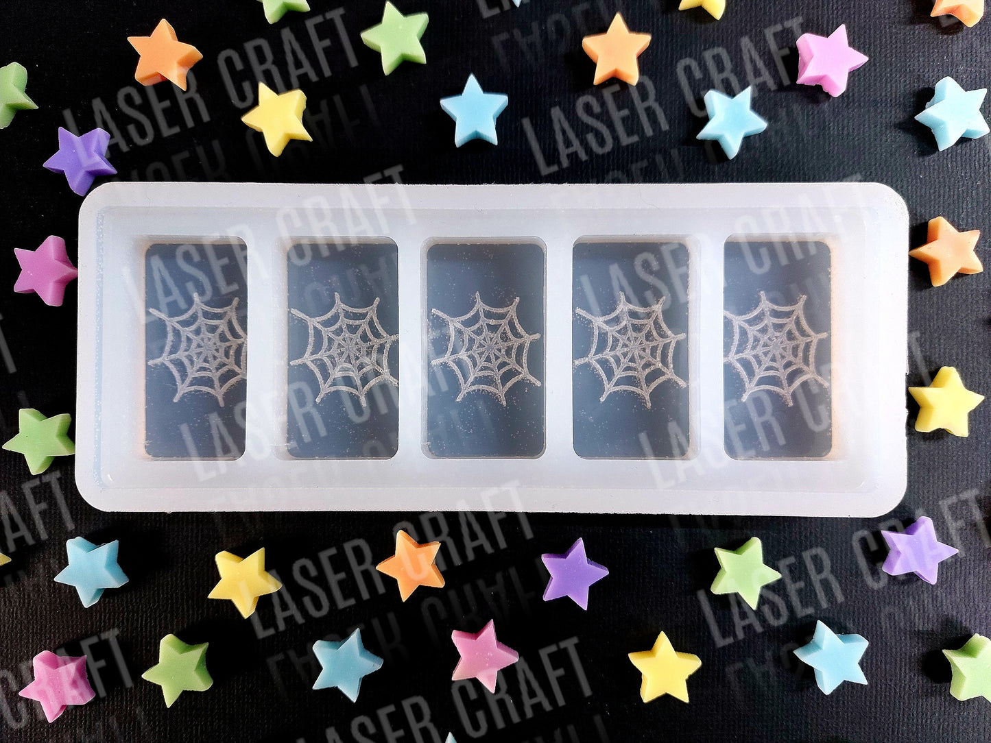 Halloween Silicone Moulds for wax, resin and more. Bats, witch, cobweb and pumpkin