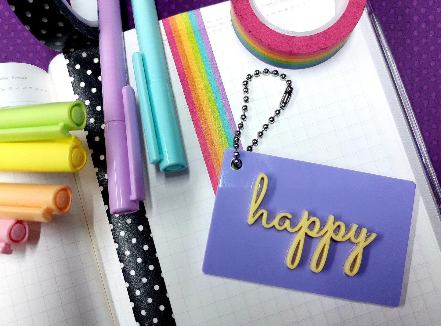 Acrylic Happy Washi Cutter