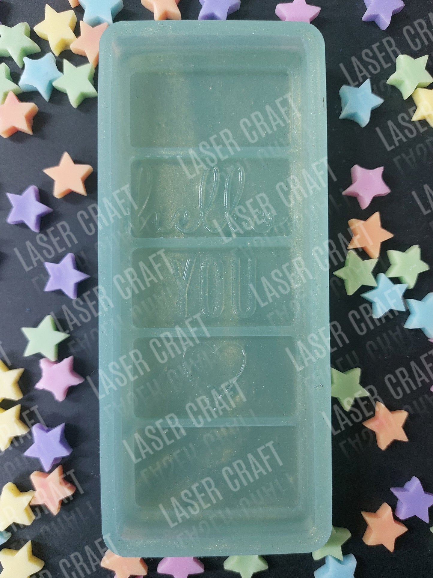 Hello You Silicone Snap Bar Mould for wax