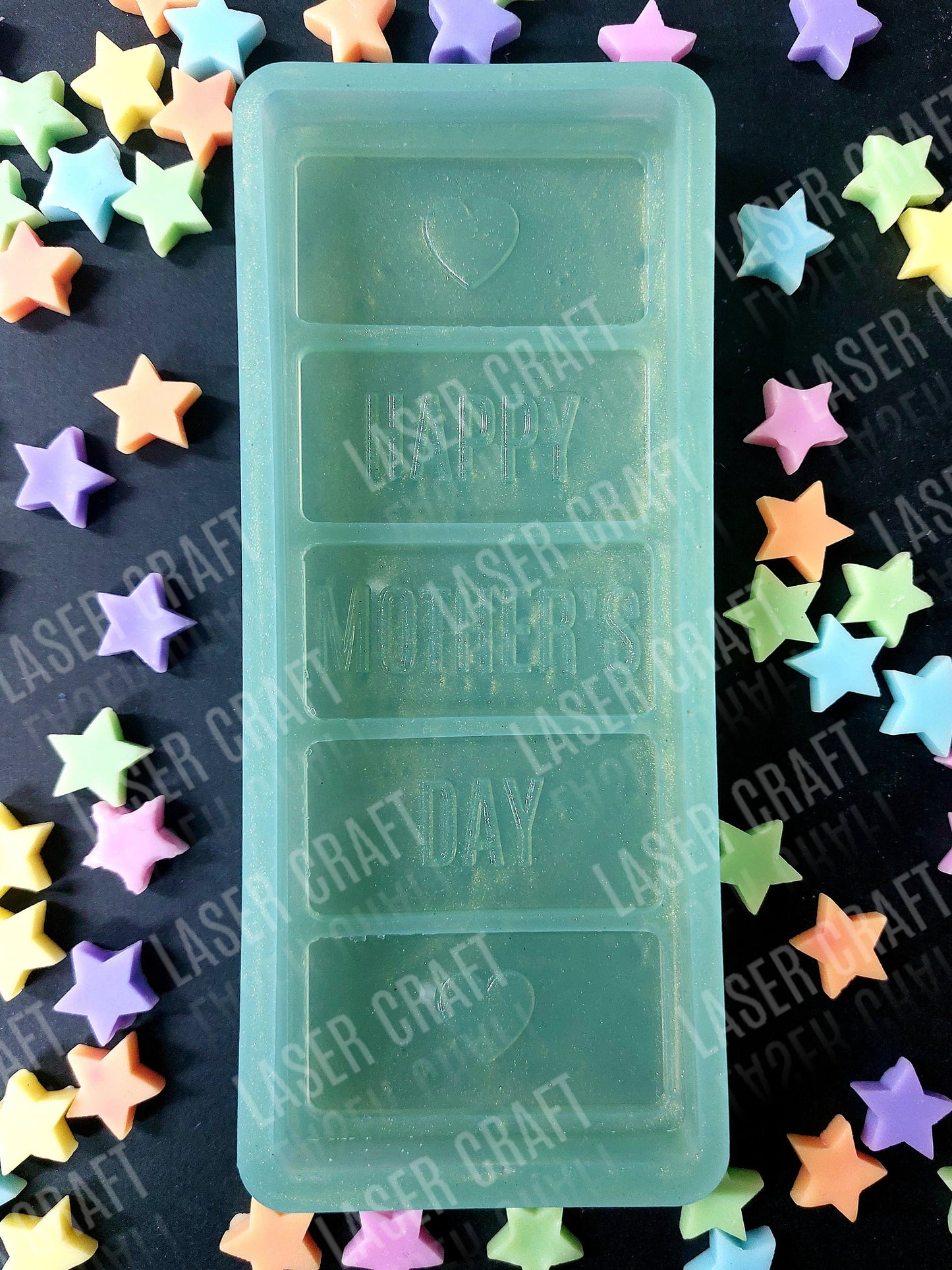 Happy Mother's Day Snap Bar Silicone Mould for wax