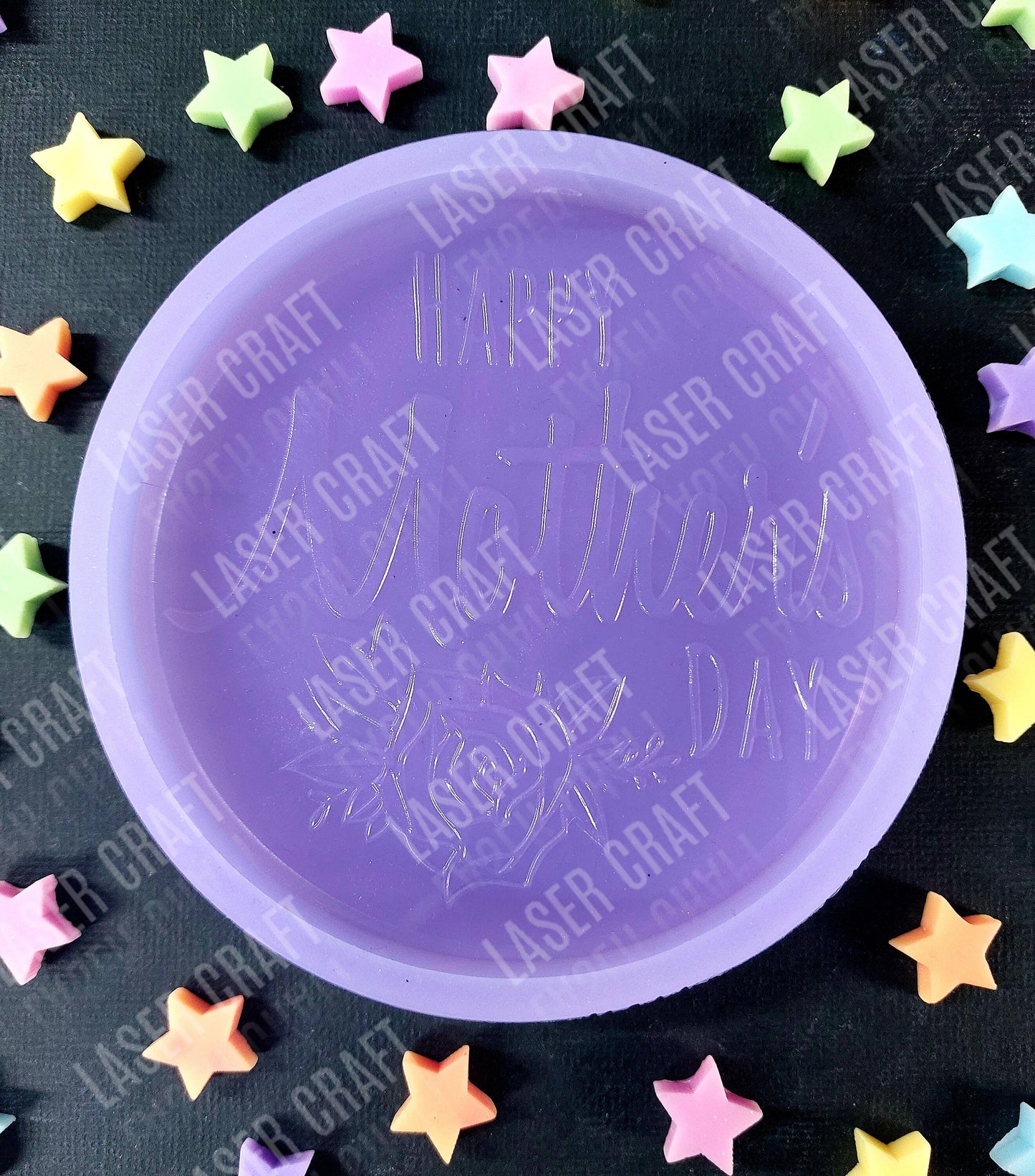 Happy Mother's Day Disc Silicone Mould for wax, resin, soap etc