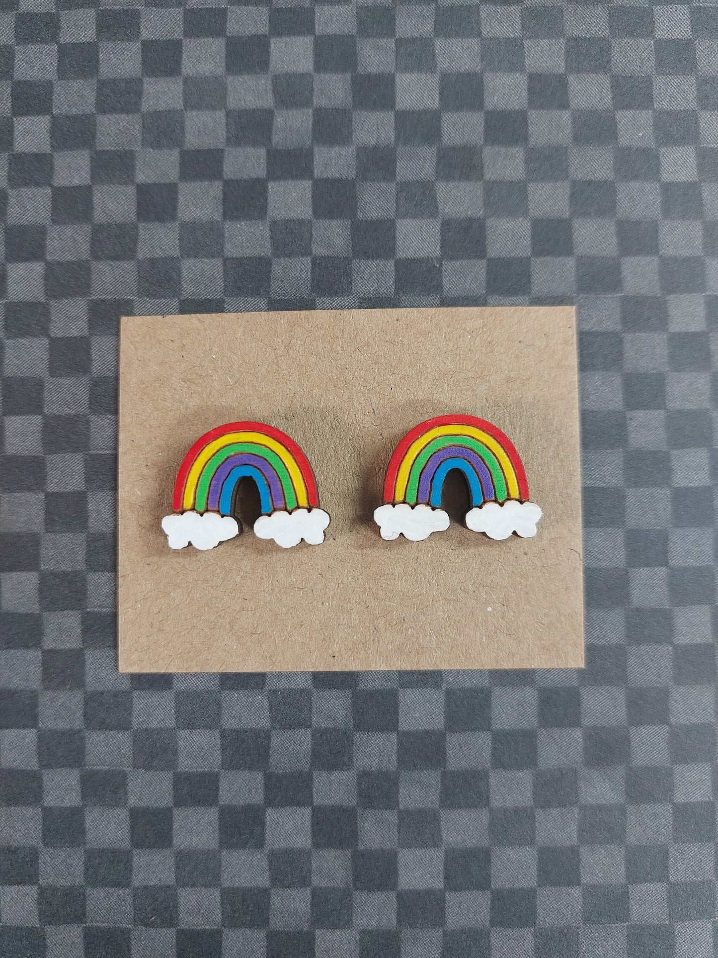 Earrings Rainbow, Laser Cut Solid Maple Wood Rainbow Earring Blanks, Jewellery Making