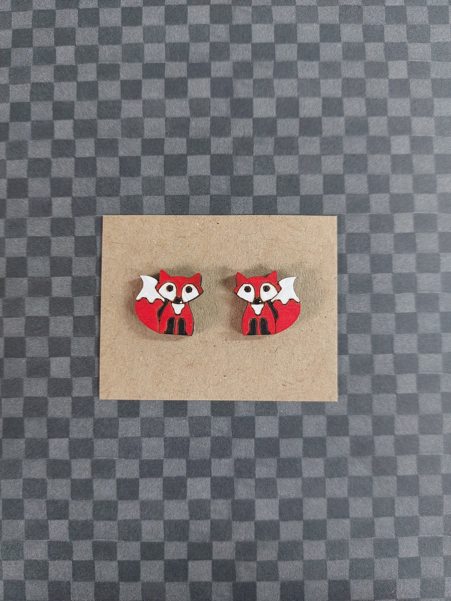 Earrings Fox, Laser Cut Solid Maple Wood Fox Earring Blanks, Jewellery Making