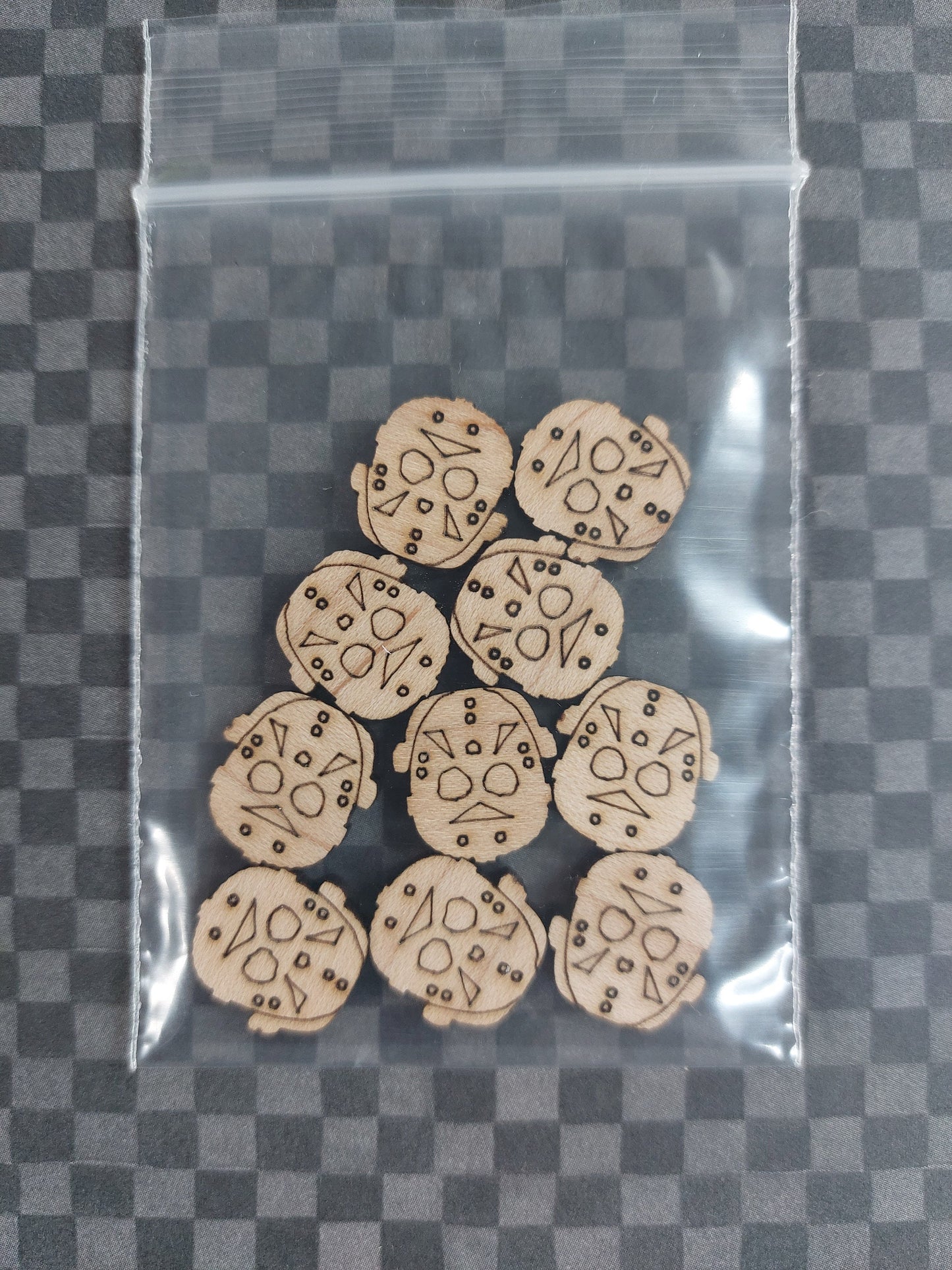 Earrings Hockey Mask, Laser Cut Solid Maple Wood Jason Hockey Earring Blanks, Jewellery Making